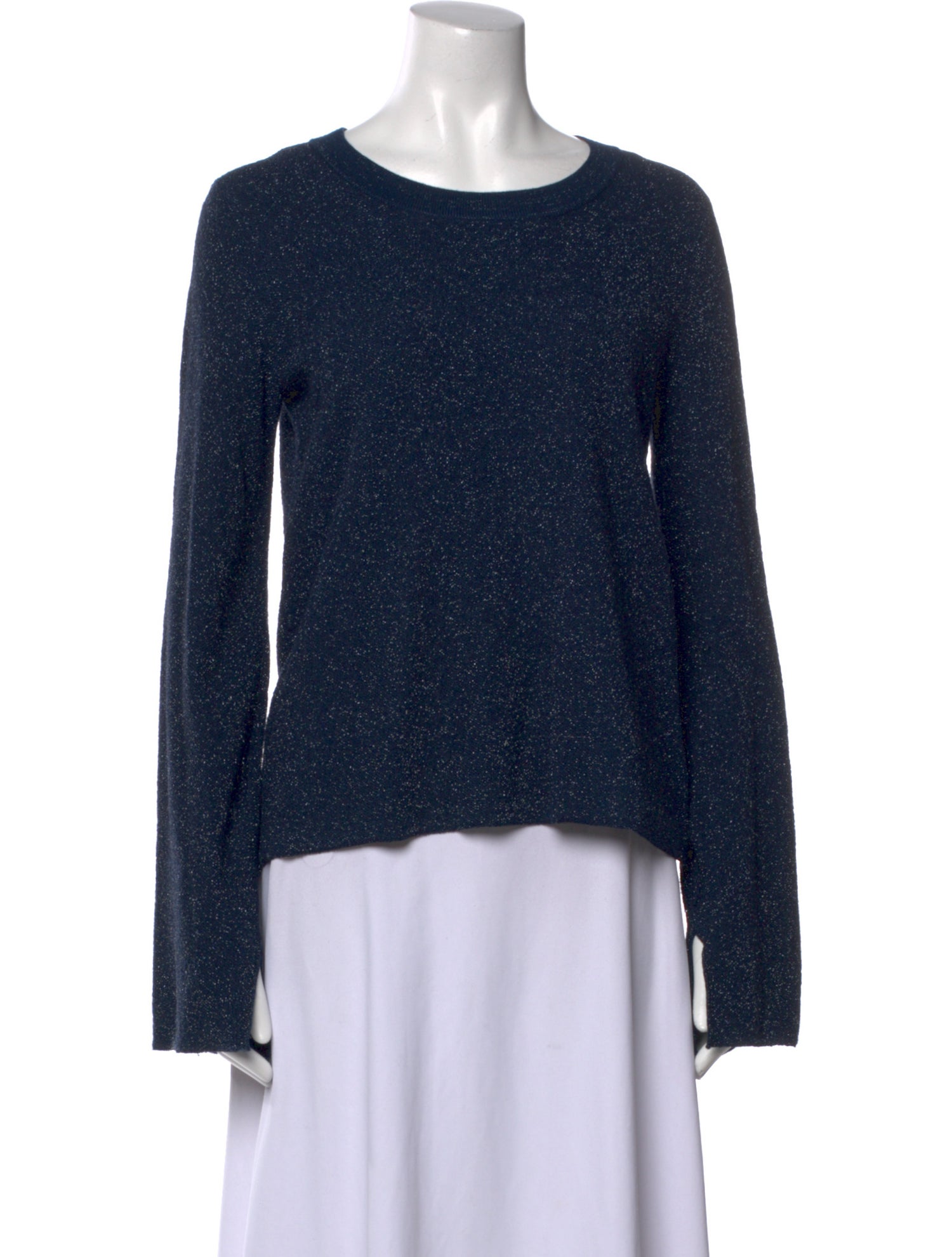 White + Warren Scoop Neck Long Sleeve Sweatshirt