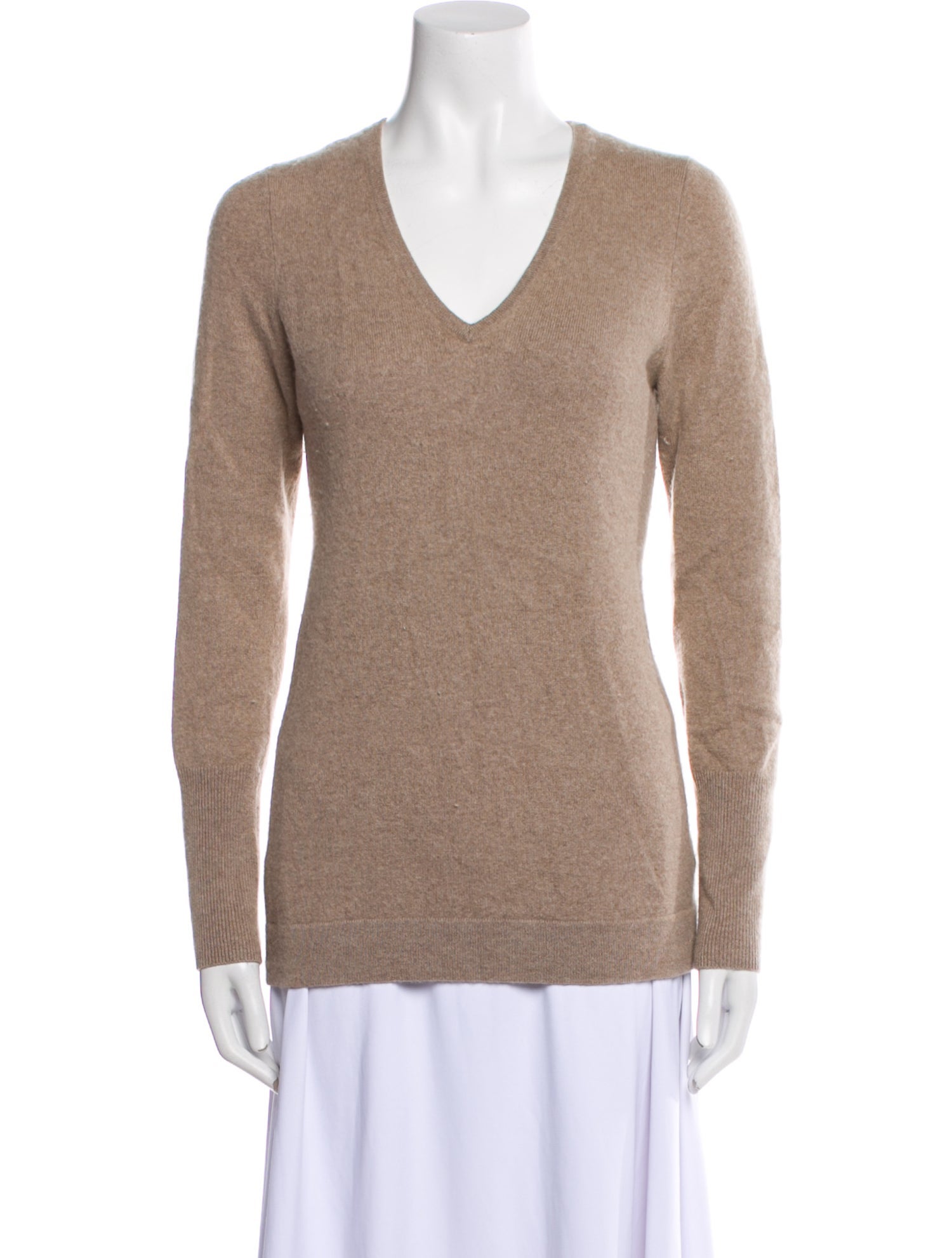 White + Warren Cashmere V-Neck Sweater