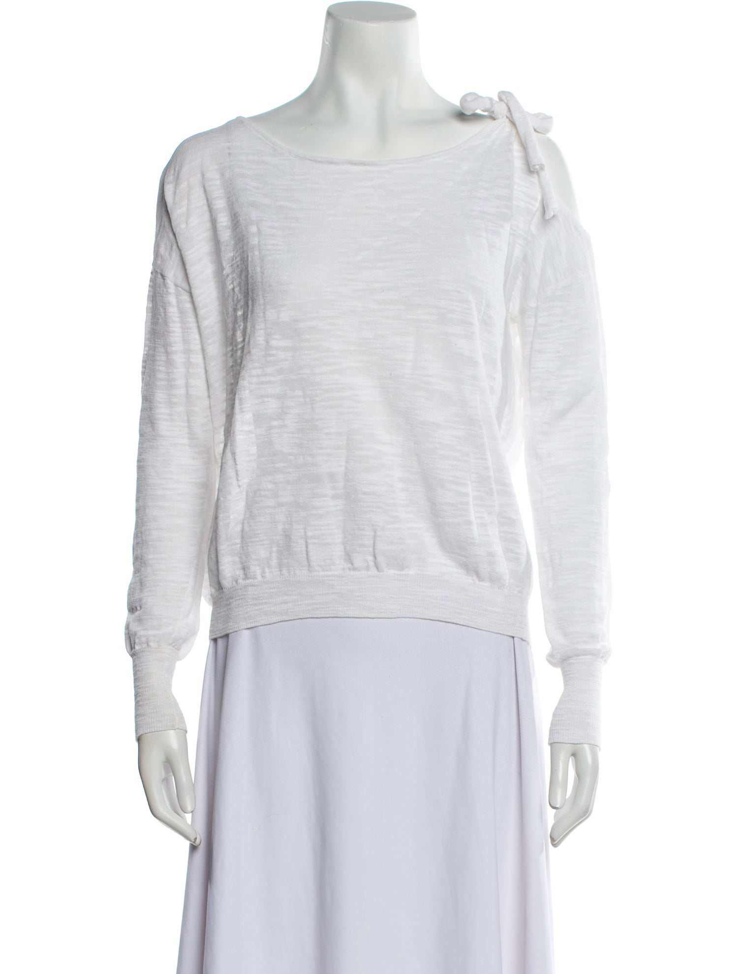 White + Warren Bateau Neckline Long Sleeve Sweatshirt
