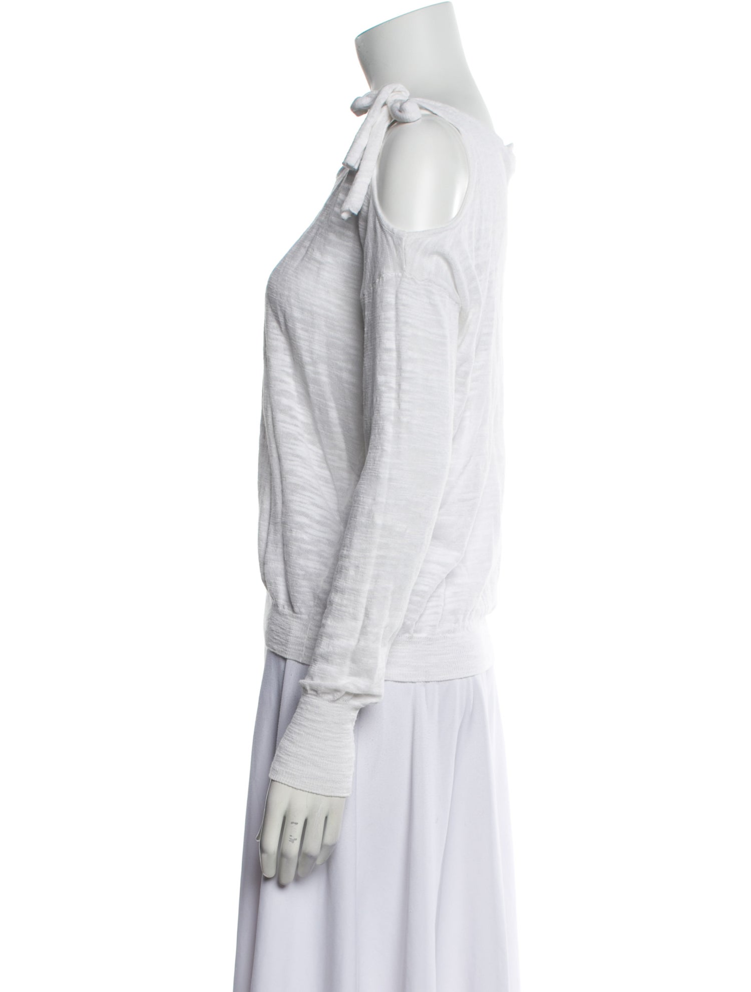 White + Warren Bateau Neckline Long Sleeve Sweatshirt