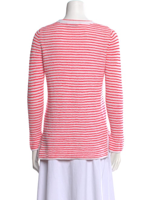 White + Warren Striped Crew Neck Sweater