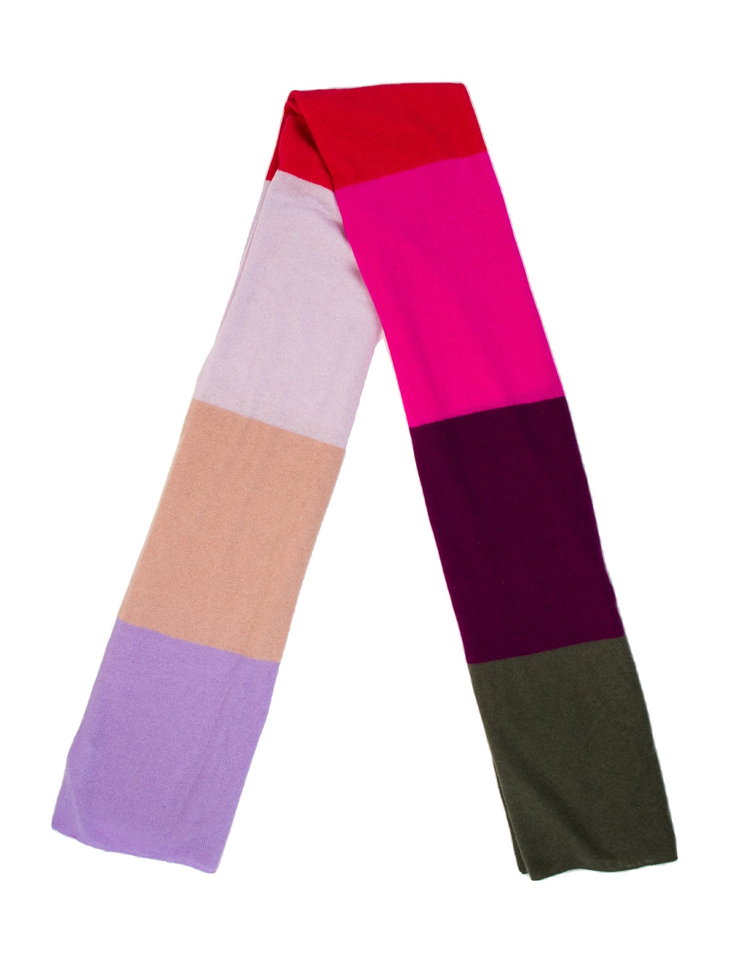 White + Warren Cashmere Colorblock Pattern Scarf