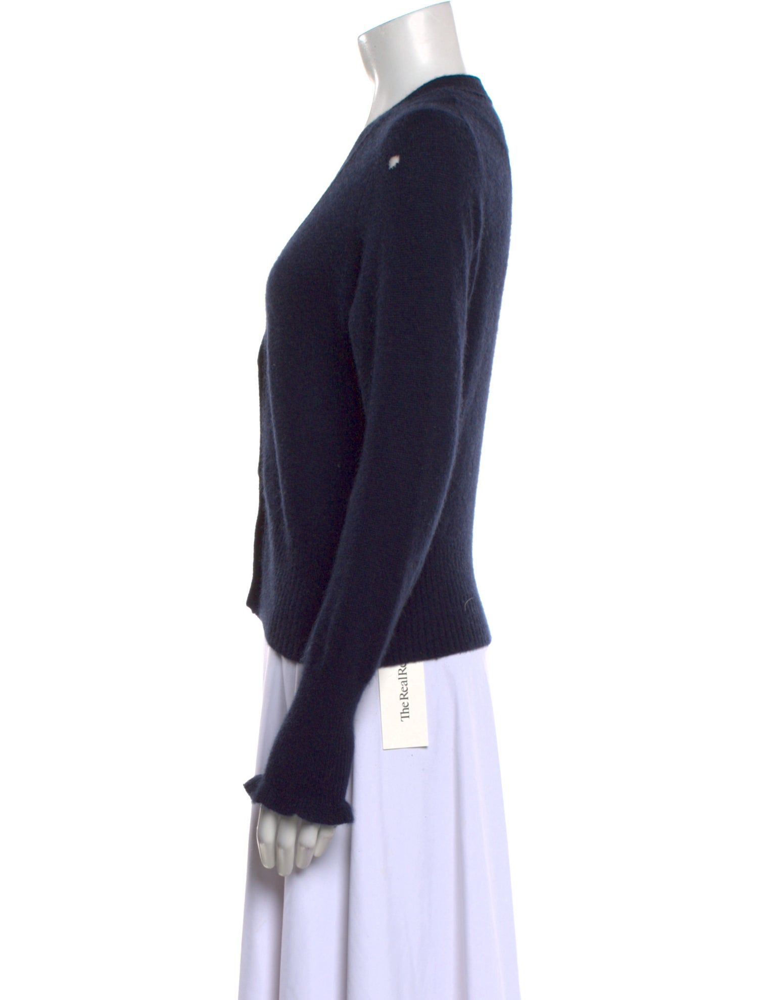 White + Warren Cashmere Plunge Neckline Sweater