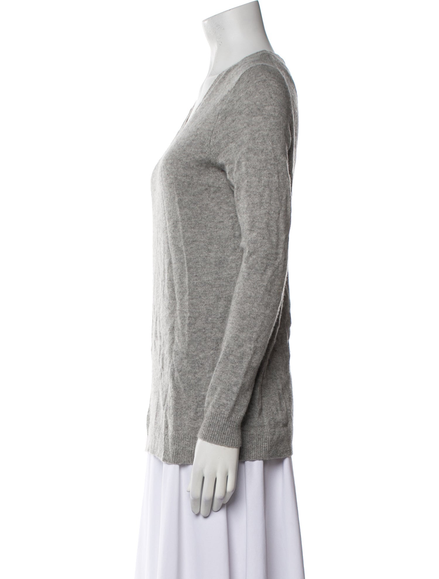 White + Warren Cashmere V-Neck Sweater