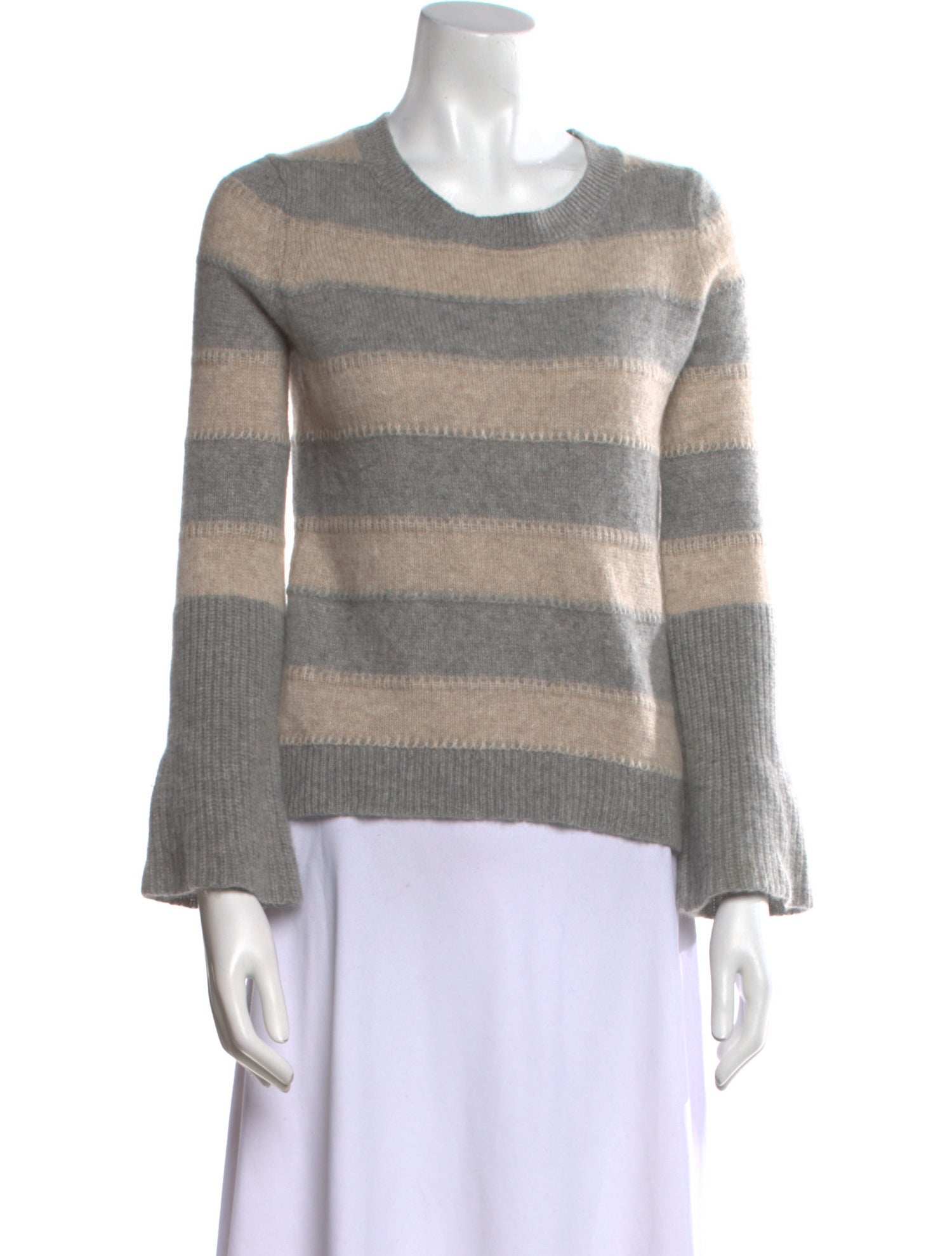 White + Warren Cashmere Striped Sweater