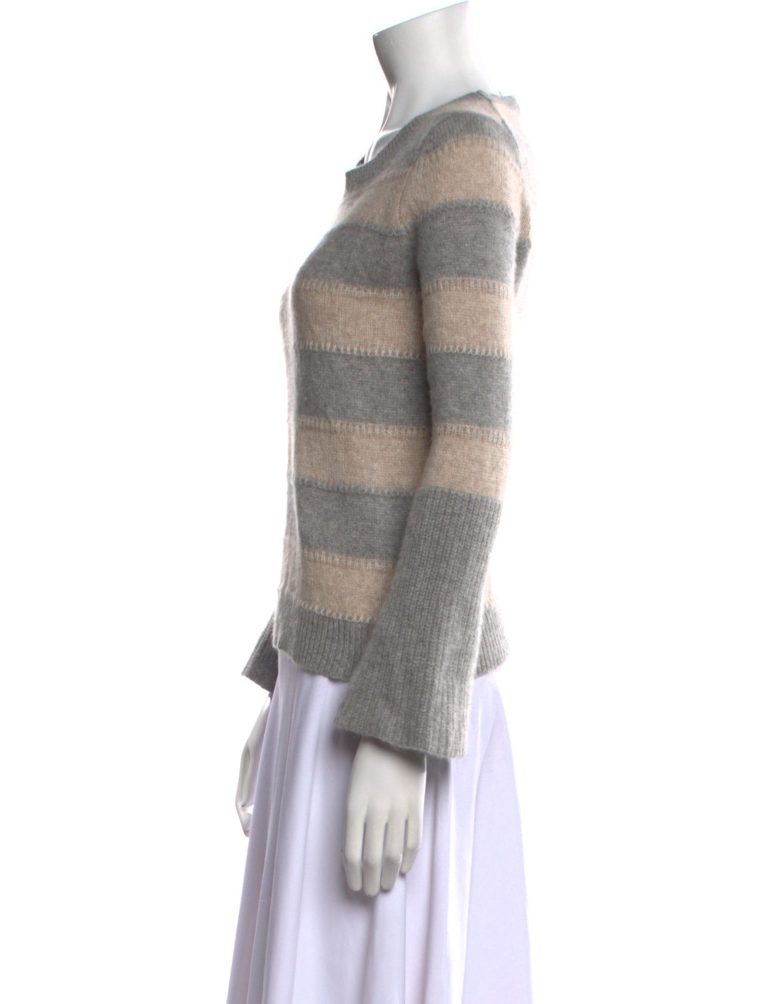 White + Warren Cashmere Striped Sweater
