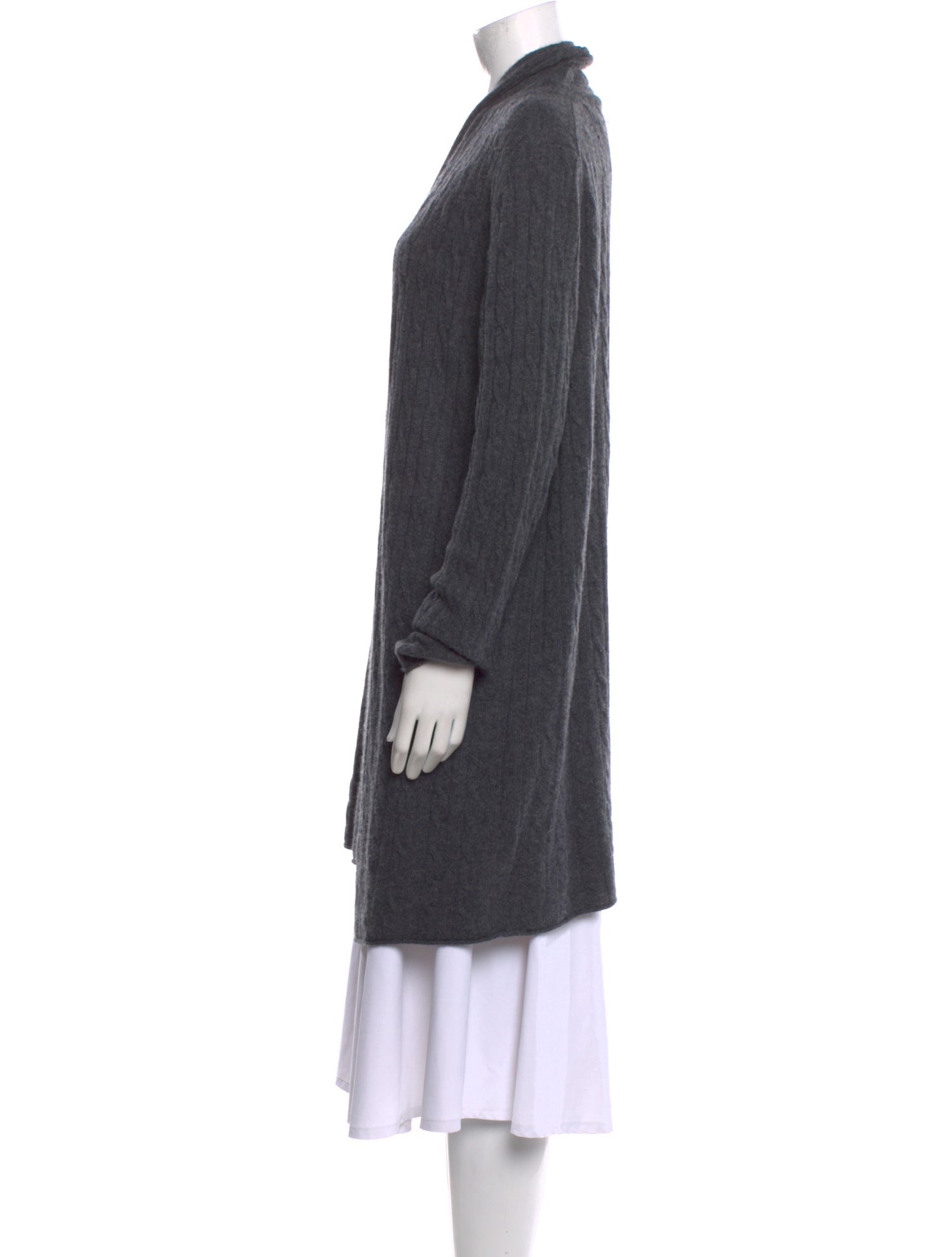 White + Warren Cashmere Open Front Sweater
