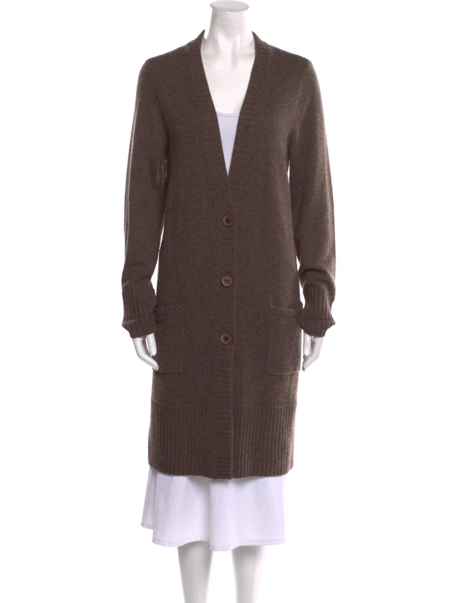 White + Warren Cashmere V-Neck Sweater