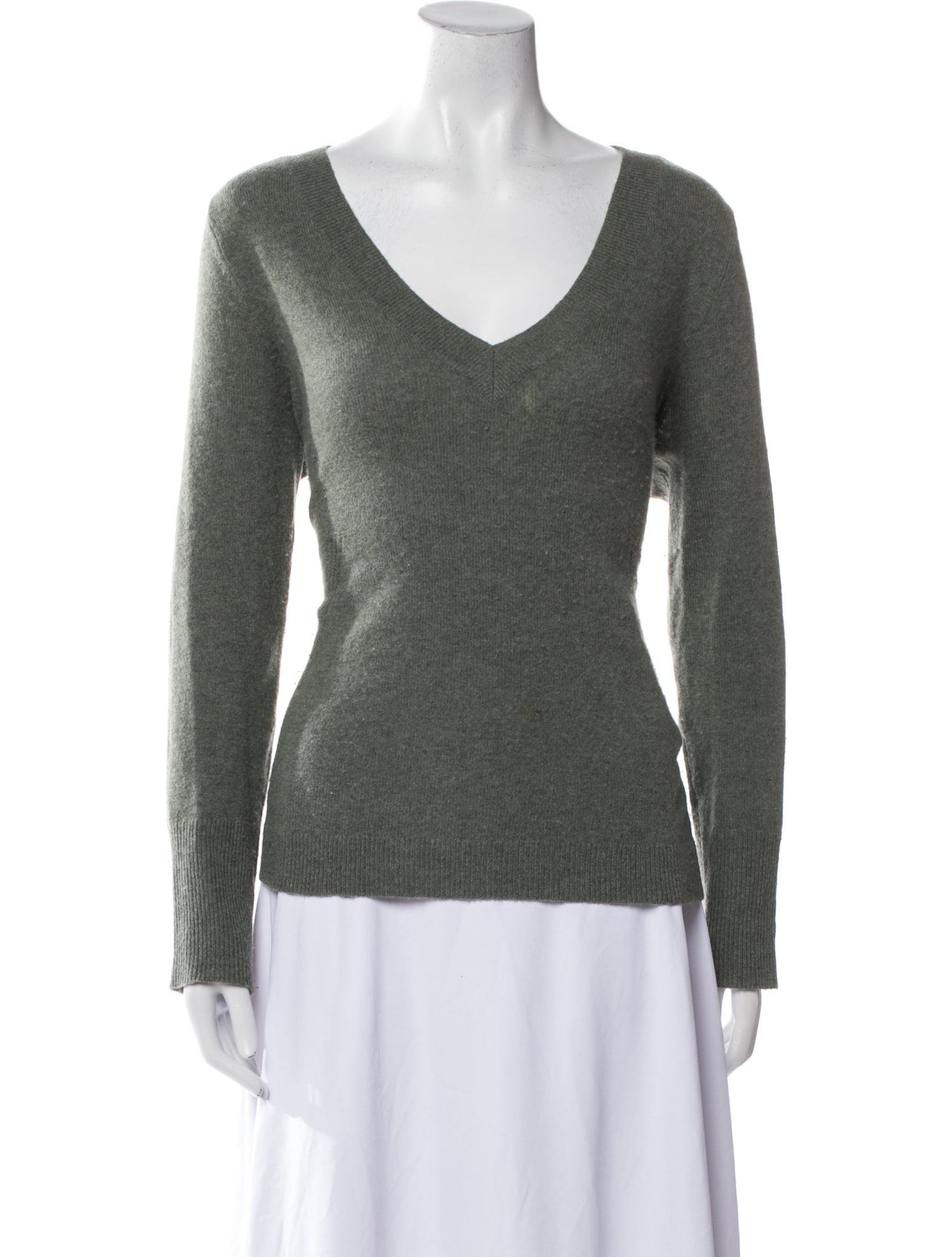 White + Warren Cashmere V-Neck Sweater