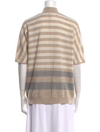 White + Warren Cashmere Striped Sweater