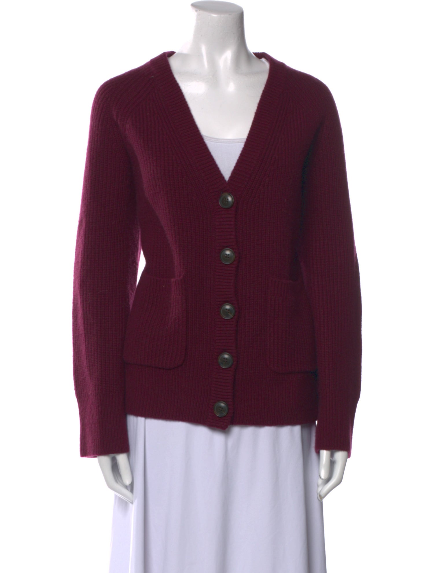 White + Warren Wool V-Neck Sweater