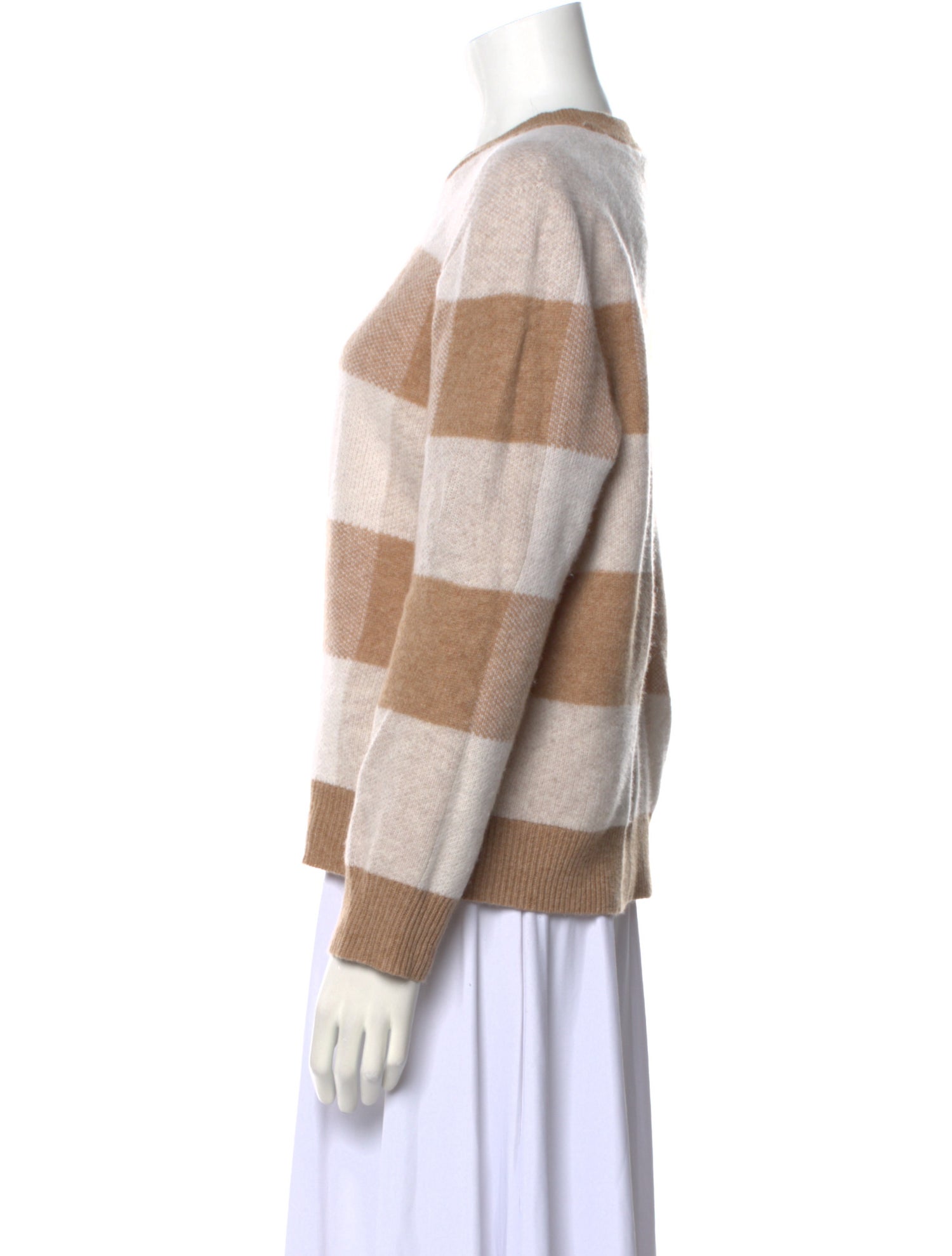 White + Warren Cashmere Plaid Print Sweater
