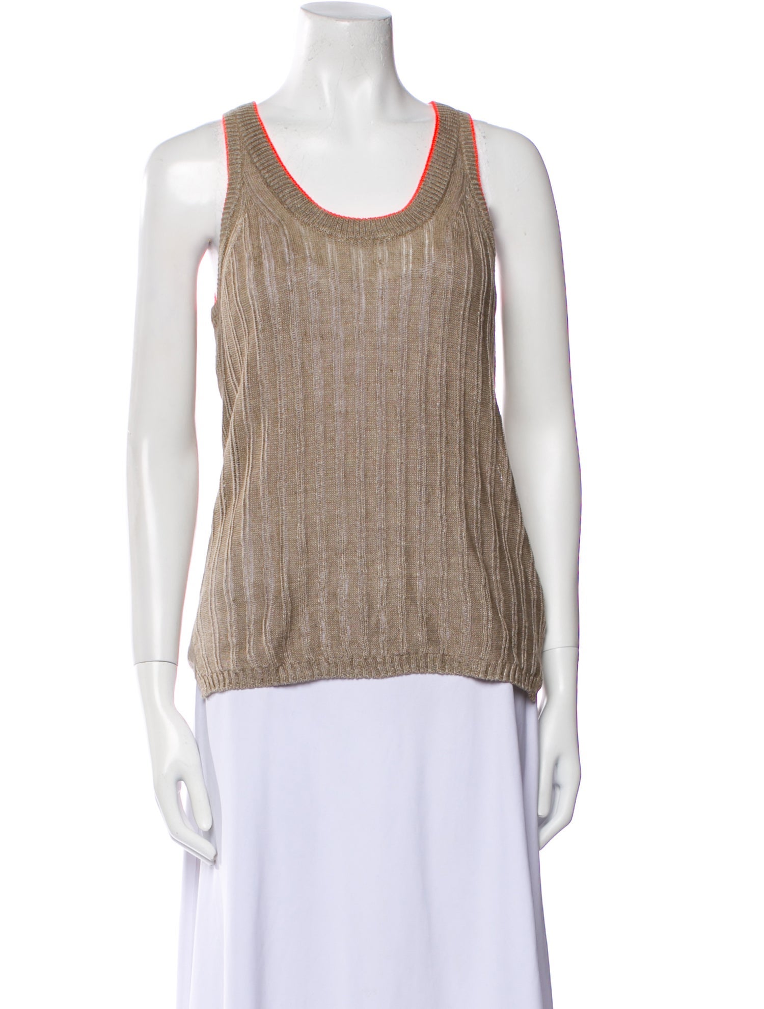 White + Warren Linen Striped Top