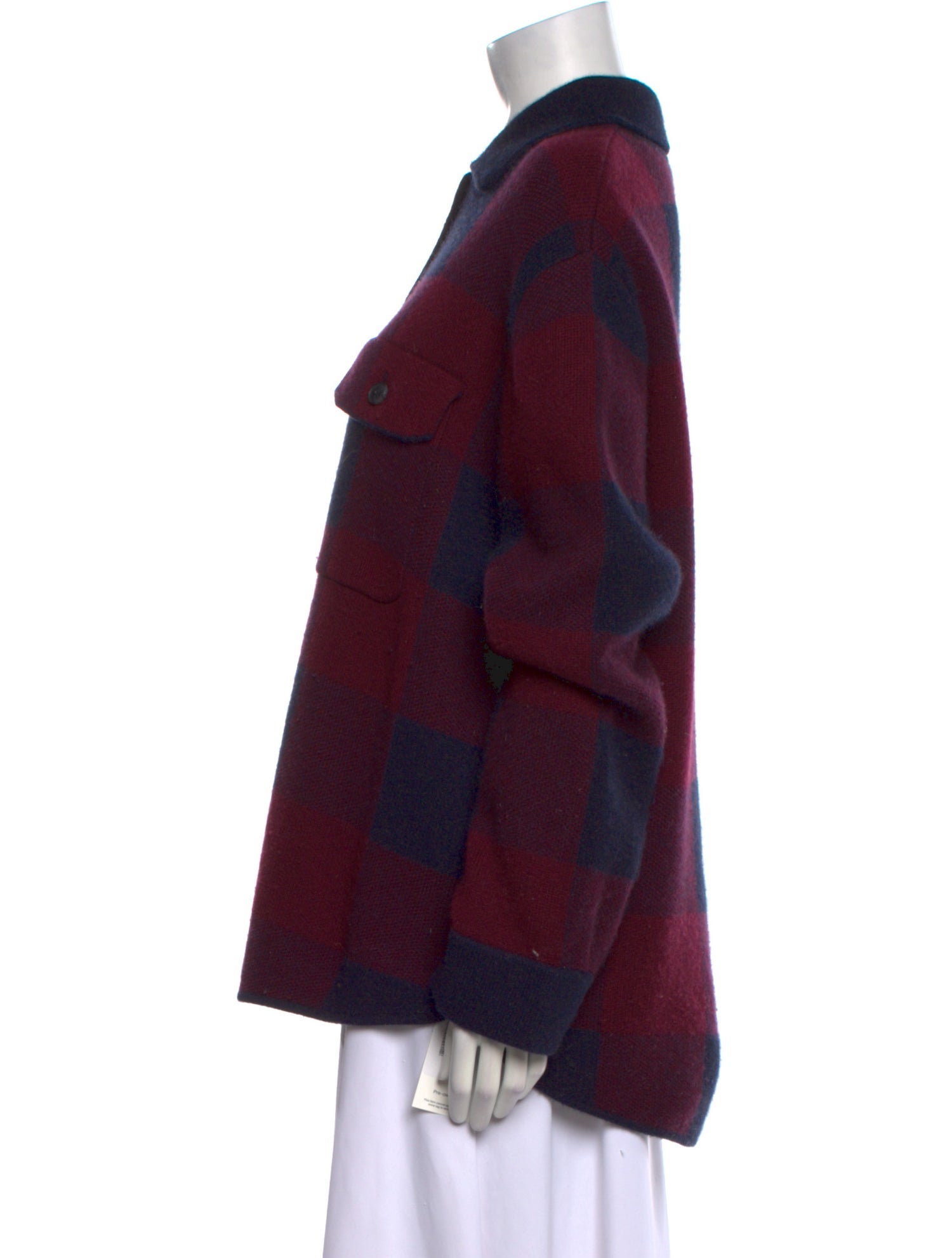 White + Warren Cashmere Plaid Print Sweater