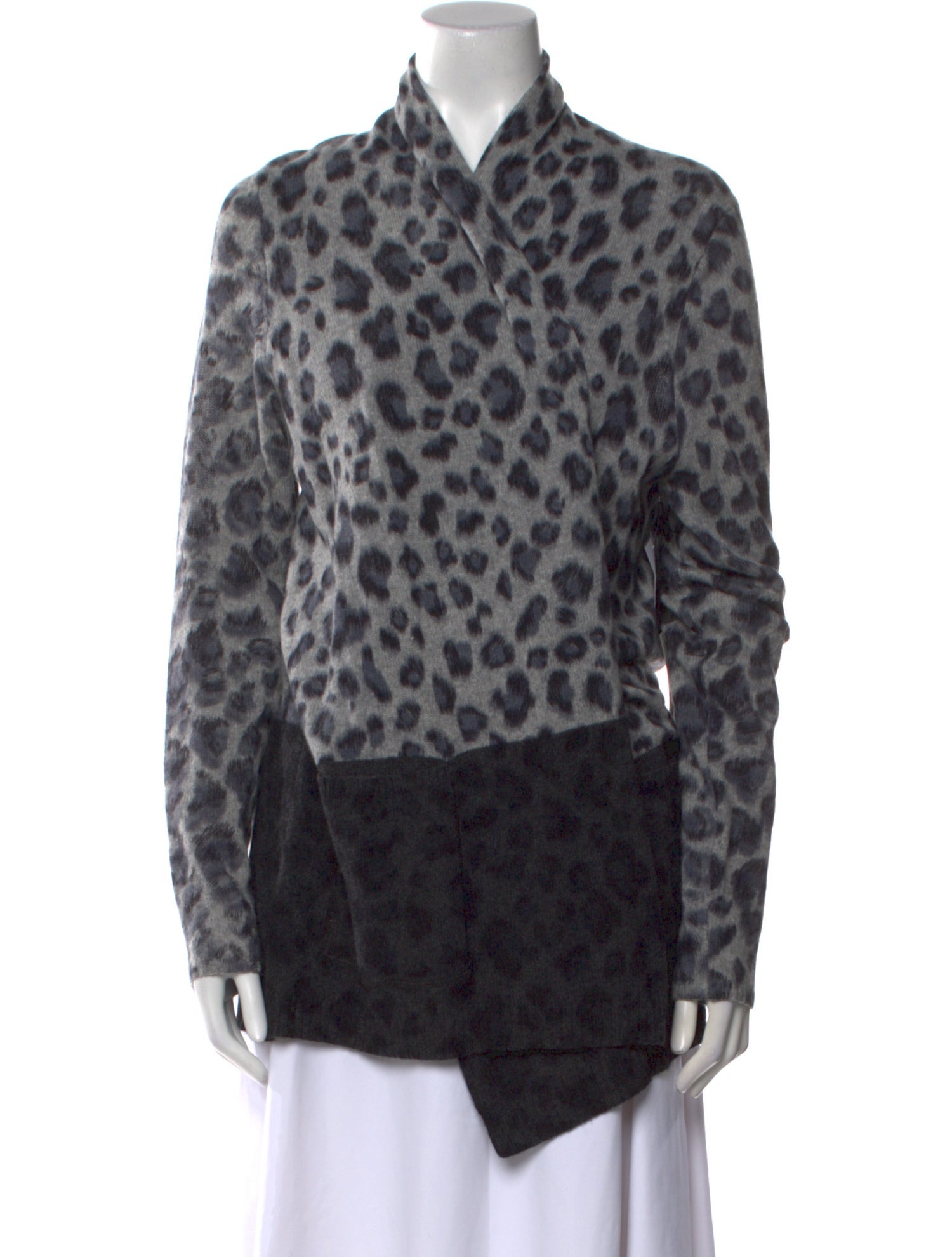 White + Warren Cashmere Animal Print Sweater w/ Tags