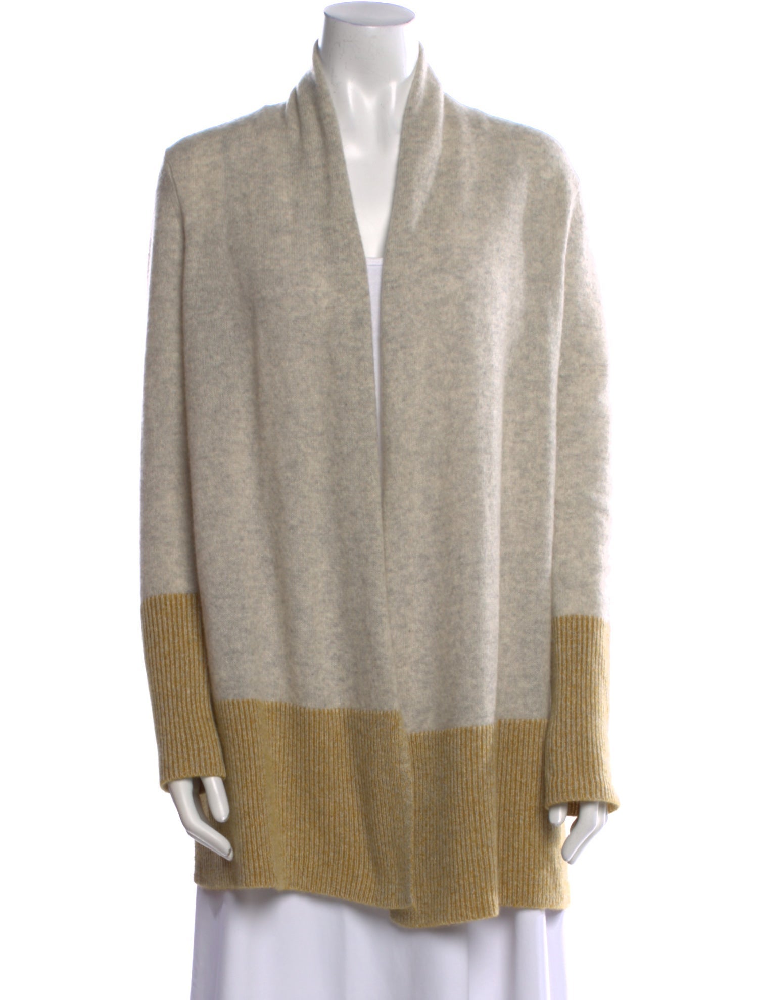 White + Warren Cashmere Colorblock Pattern Sweater