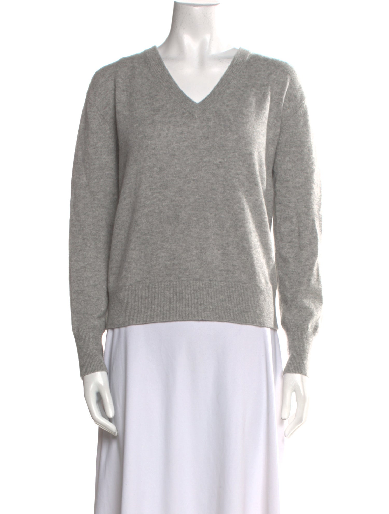 White + Warren Cashmere V-Neck Sweatshirt