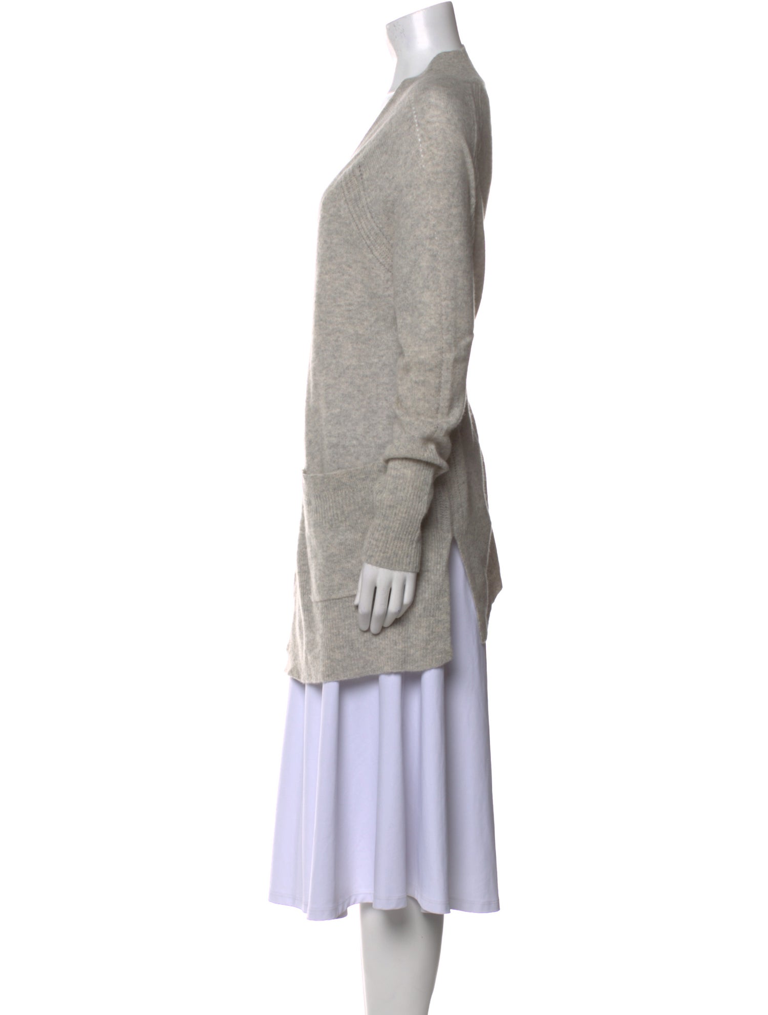 White + Warren Cashmere Open Front Sweater