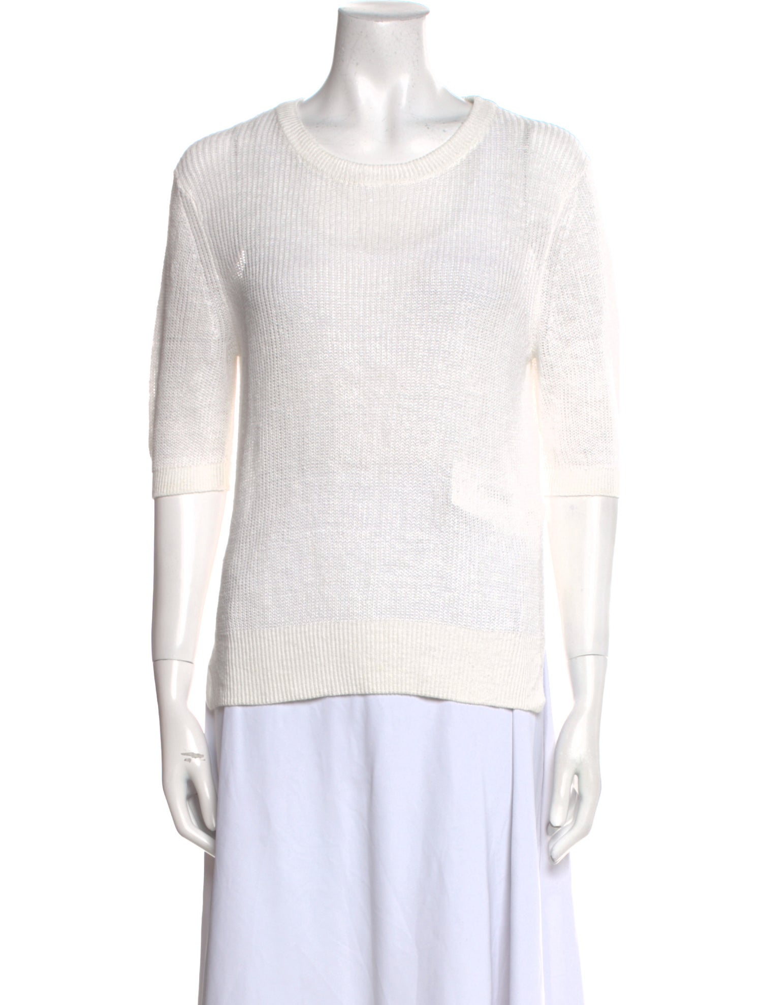 White + Warren Linen Crew Neck Top