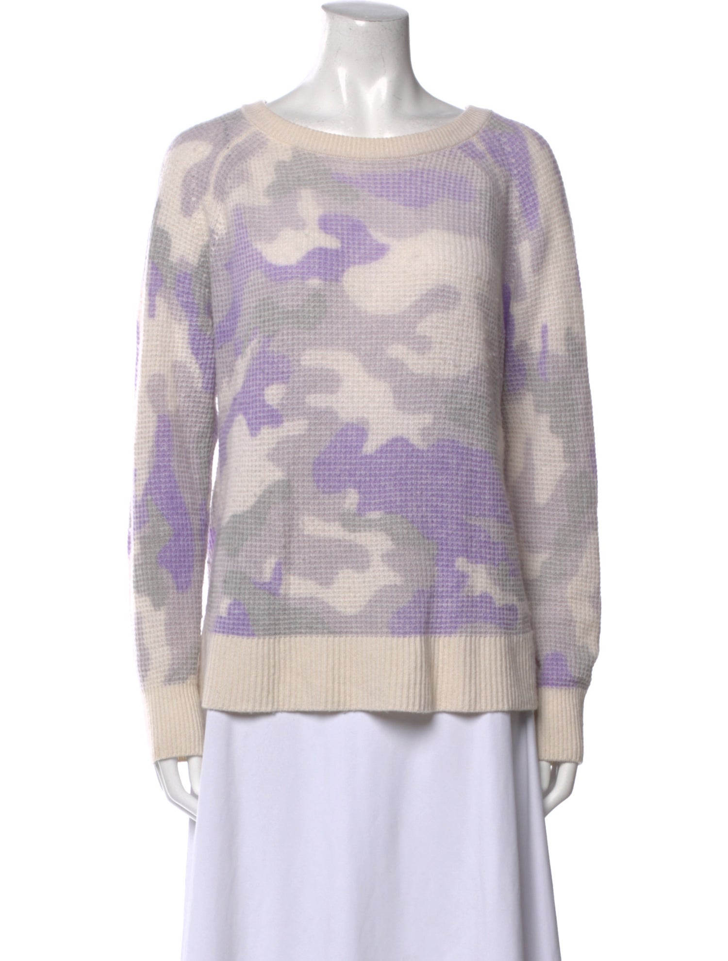 White + Warren Cashmere Printed Sweater