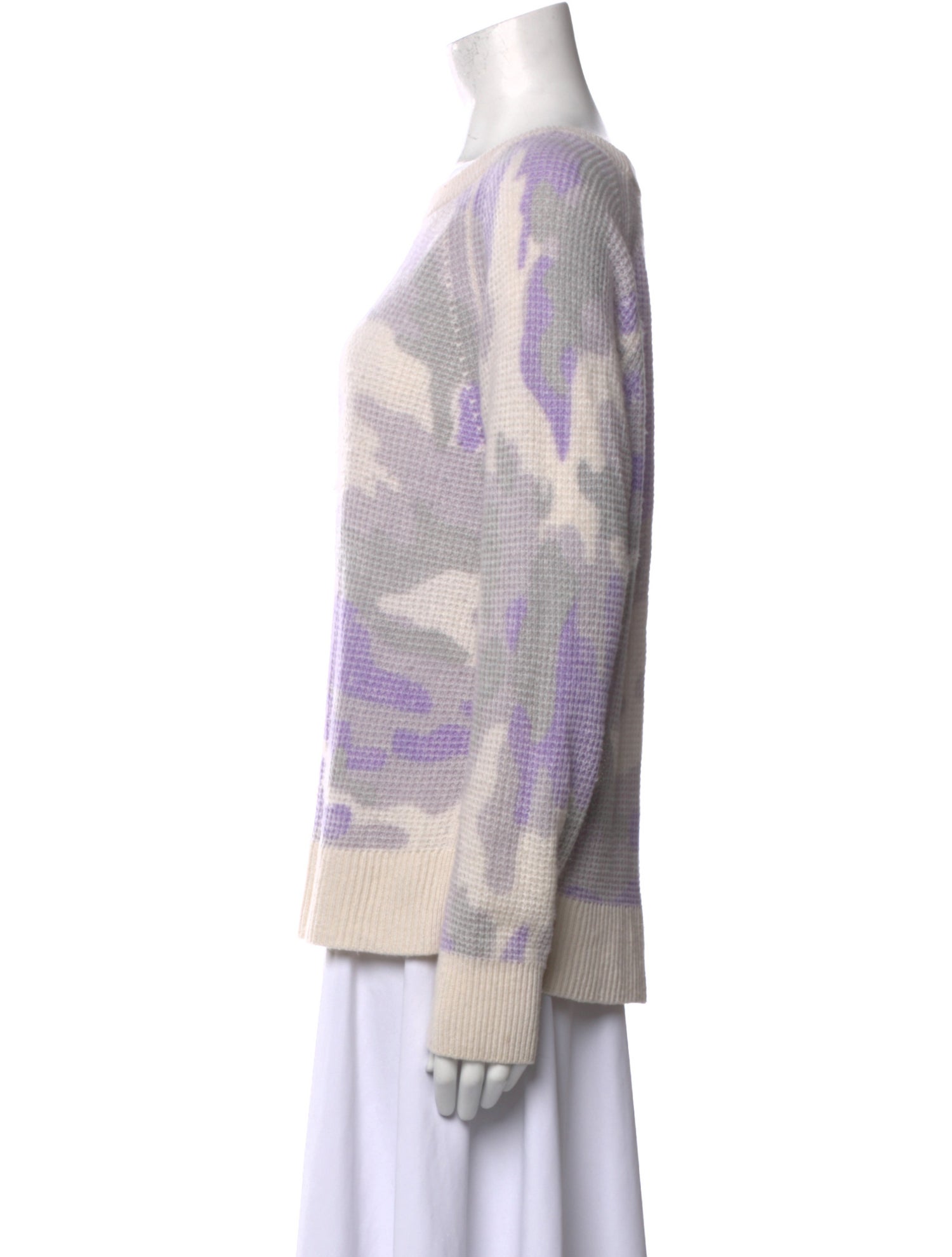 White + Warren Cashmere Printed Sweater