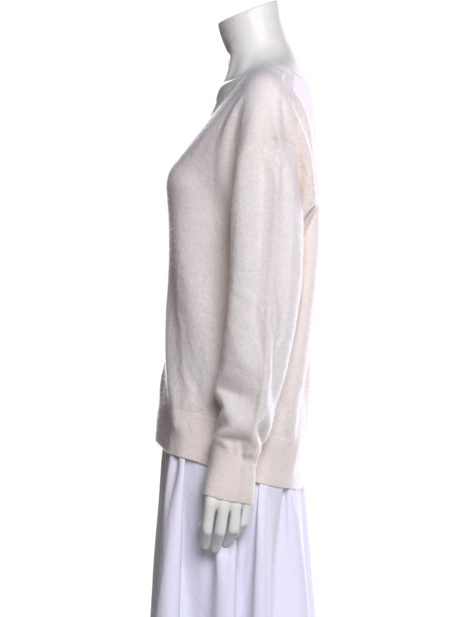 White + Warren Cashmere V-Neck Sweater