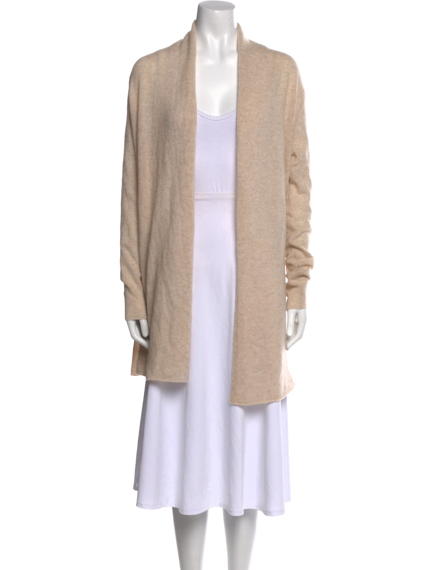 White + Warren Cashmere Open Front Sweater