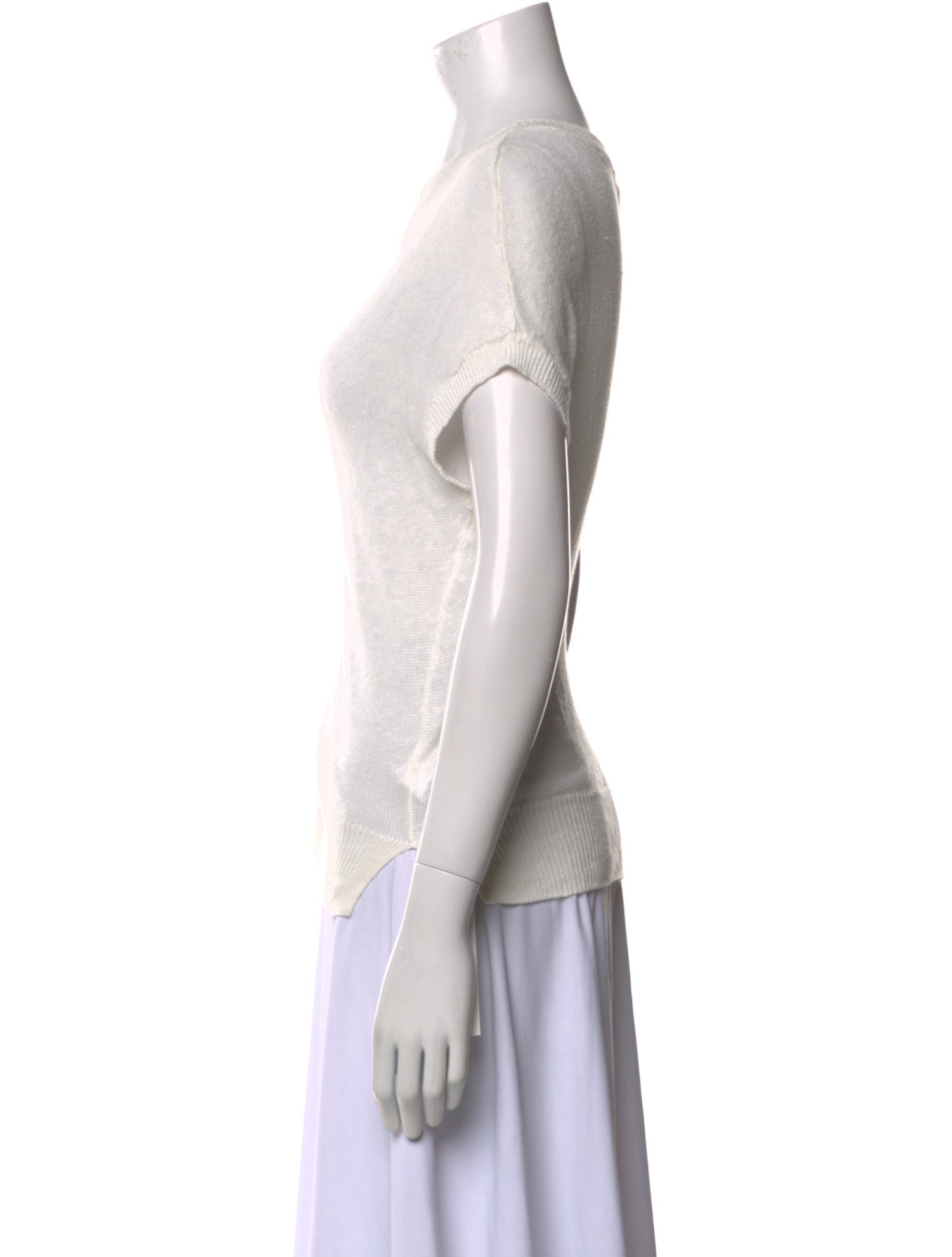 White + Warren Linen Bateau Neckline T-Shirt