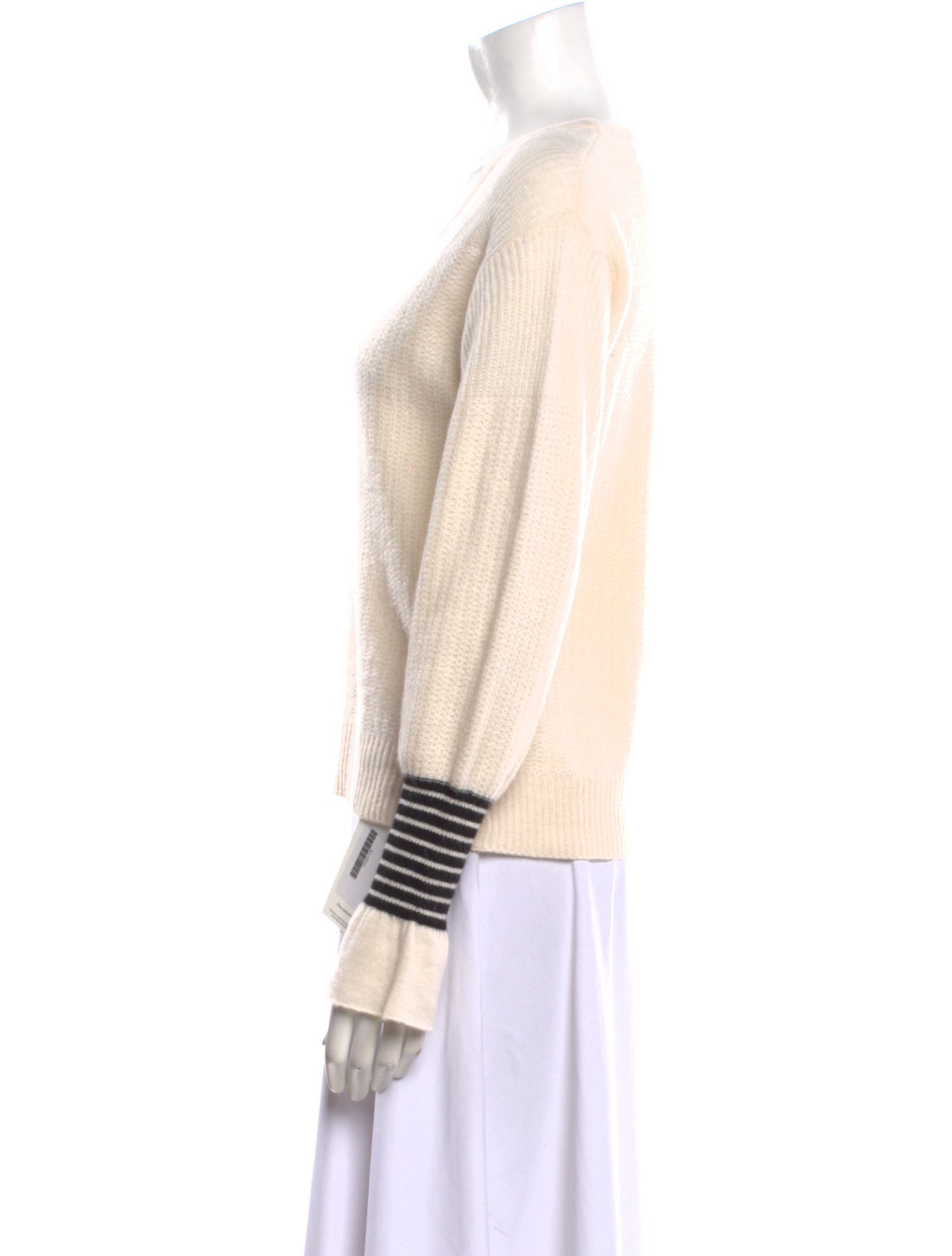 White + Warren Cashmere Striped Sweater