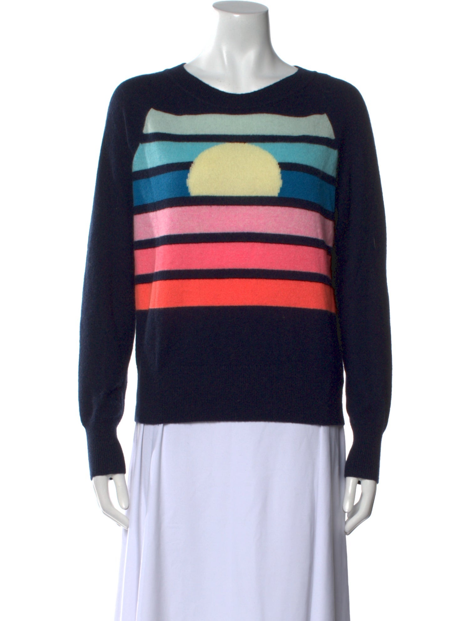 White + Warren Cashmere Striped Sweater