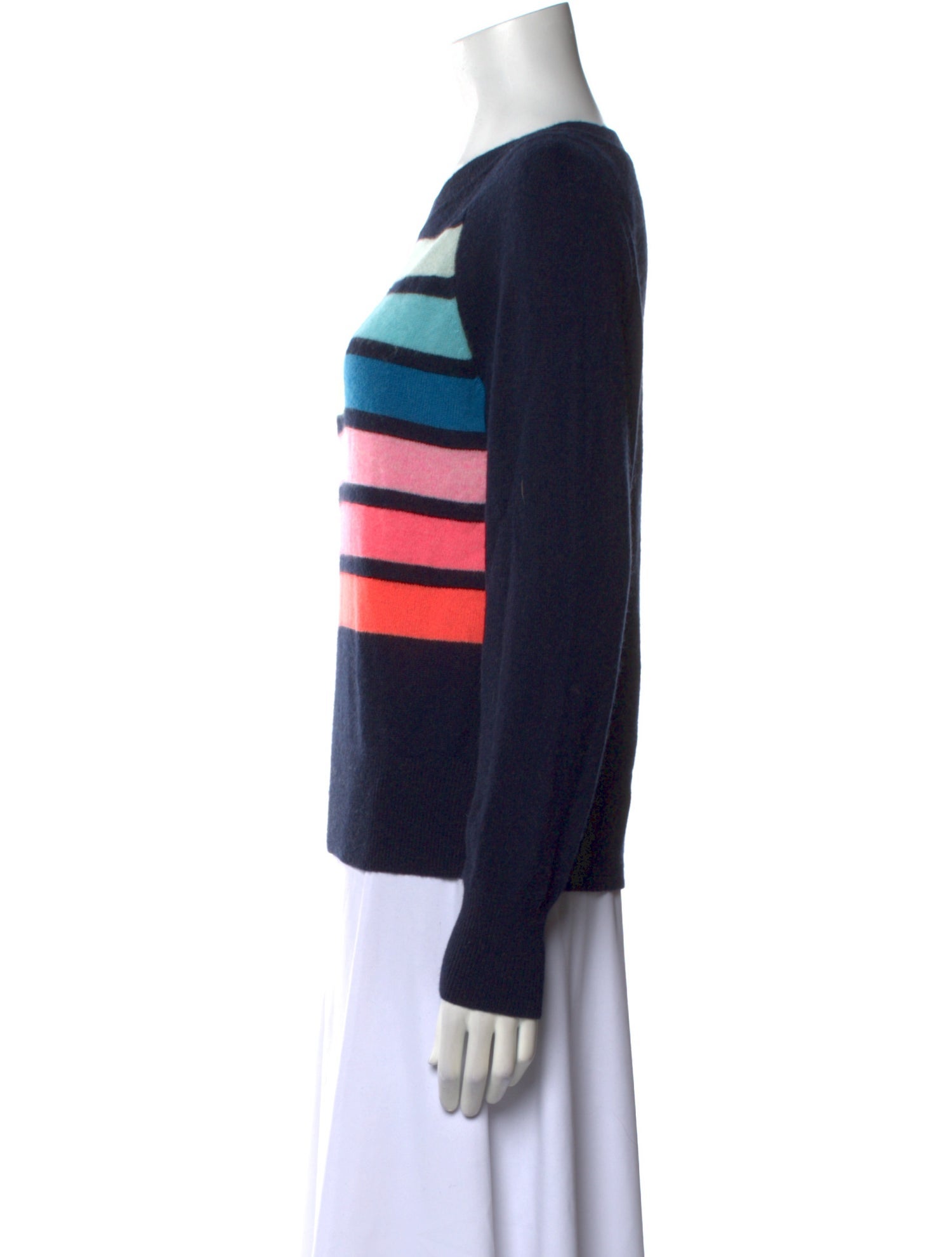 White + Warren Cashmere Striped Sweater
