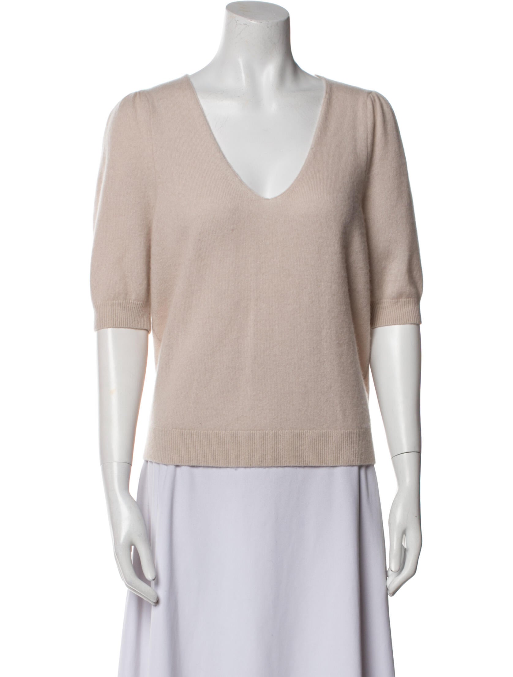White + Warren Cashmere V-Neck Sweater