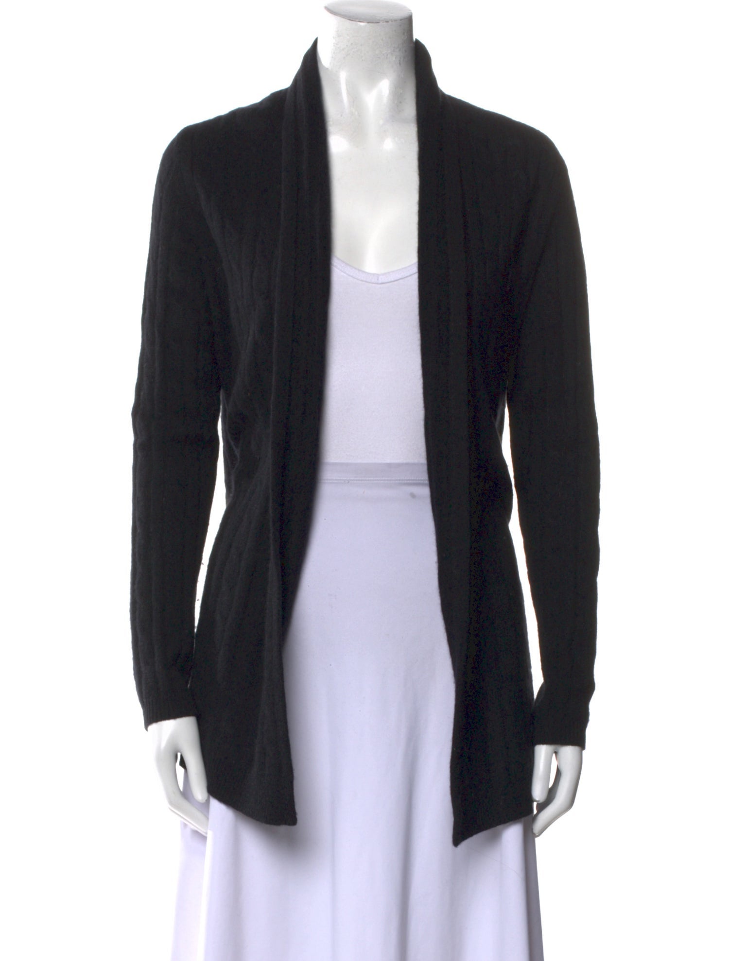 White + Warren Cashmere Open Front Sweater