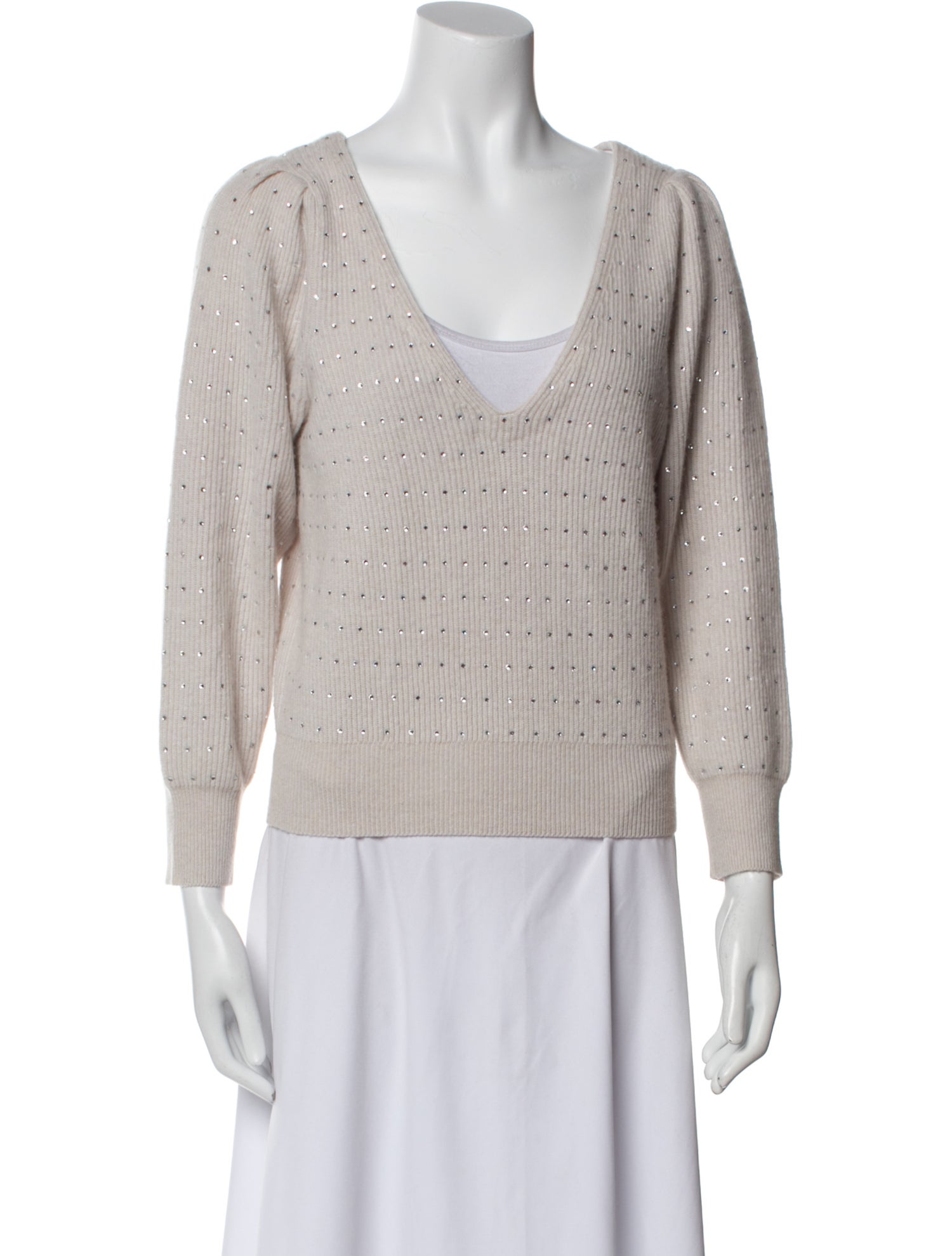 White + Warren Cashmere V-Neck Sweater