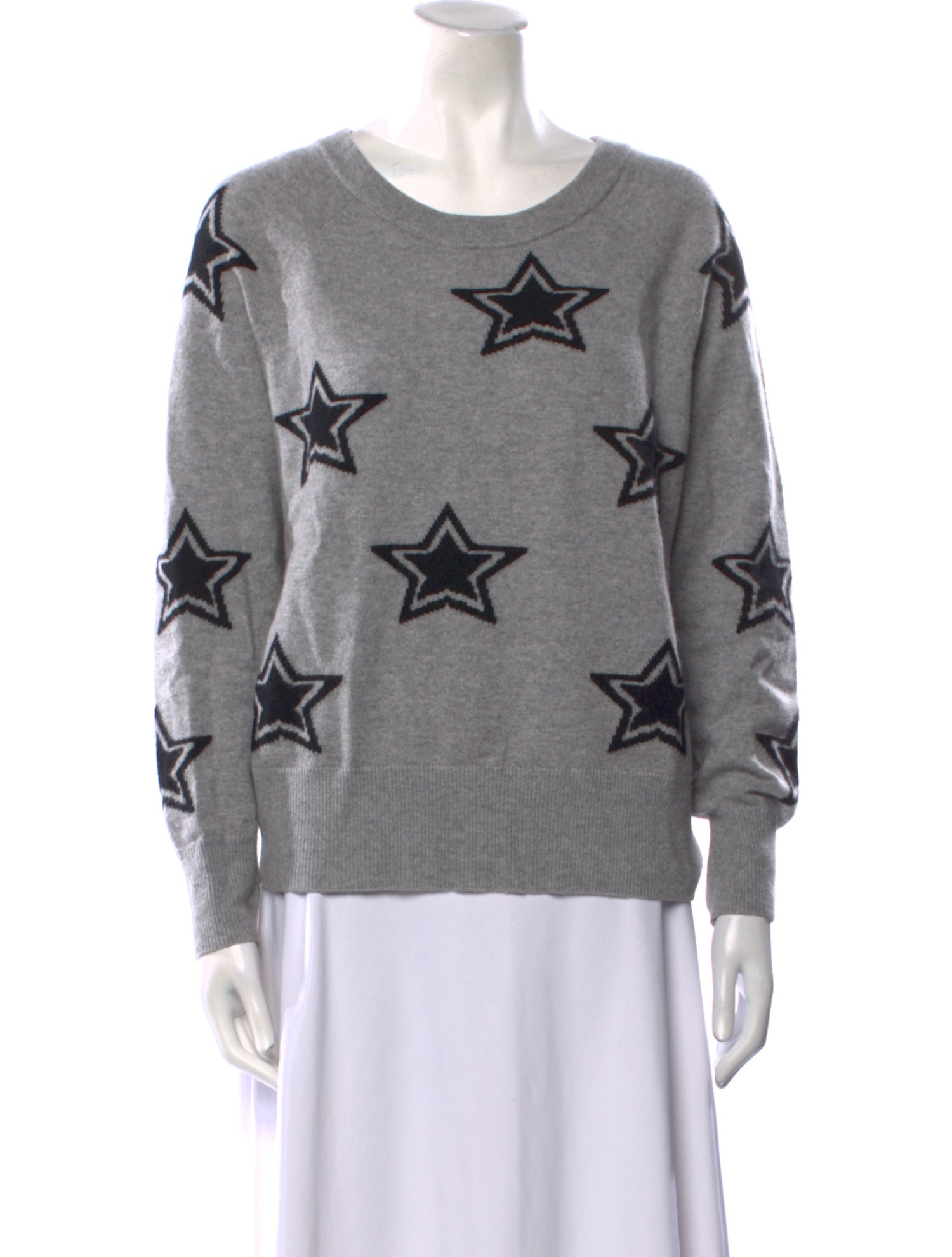 White + Warren Cashmere Printed Sweater