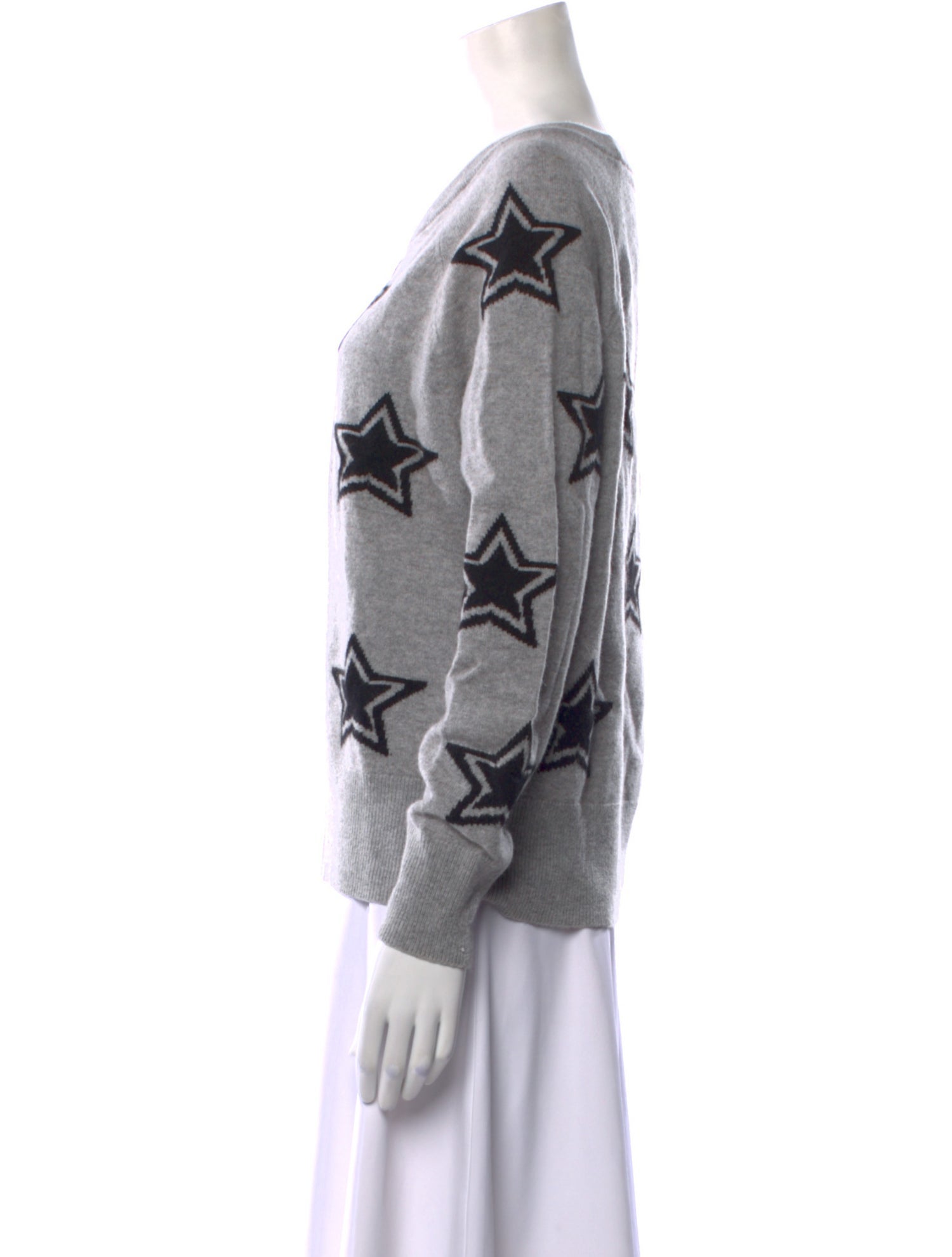 White + Warren Cashmere Printed Sweater