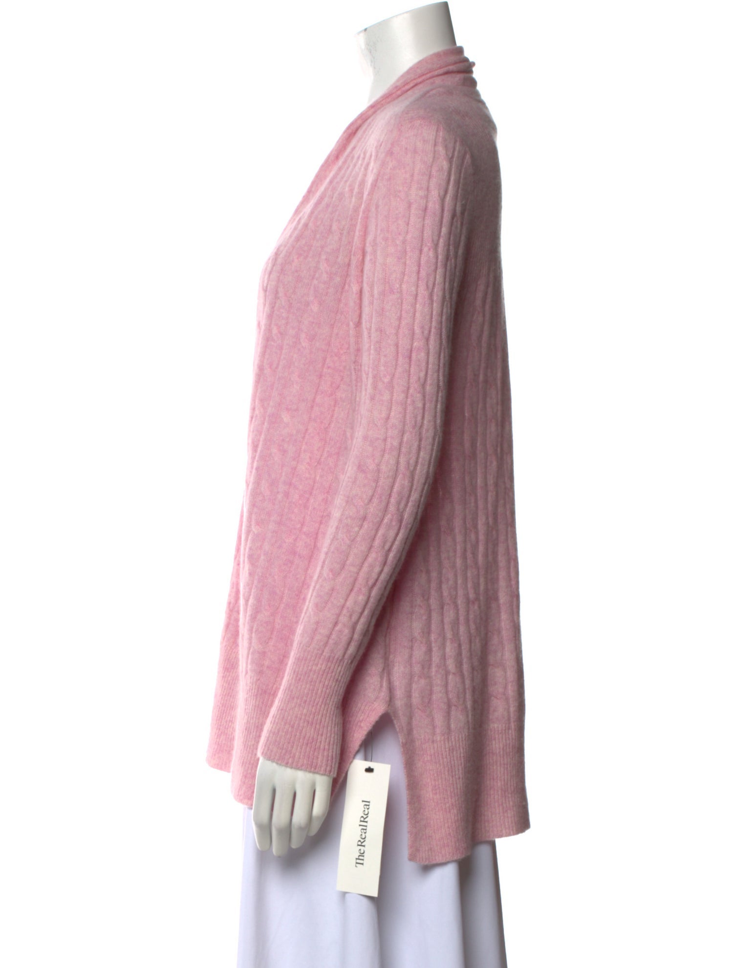 White + Warren Cashmere Open Front Sweater