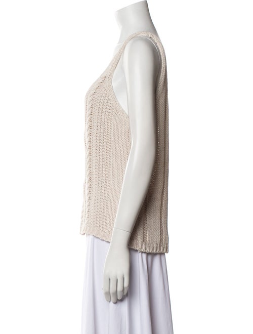 White + Warren V-Neck Sleeveless Top