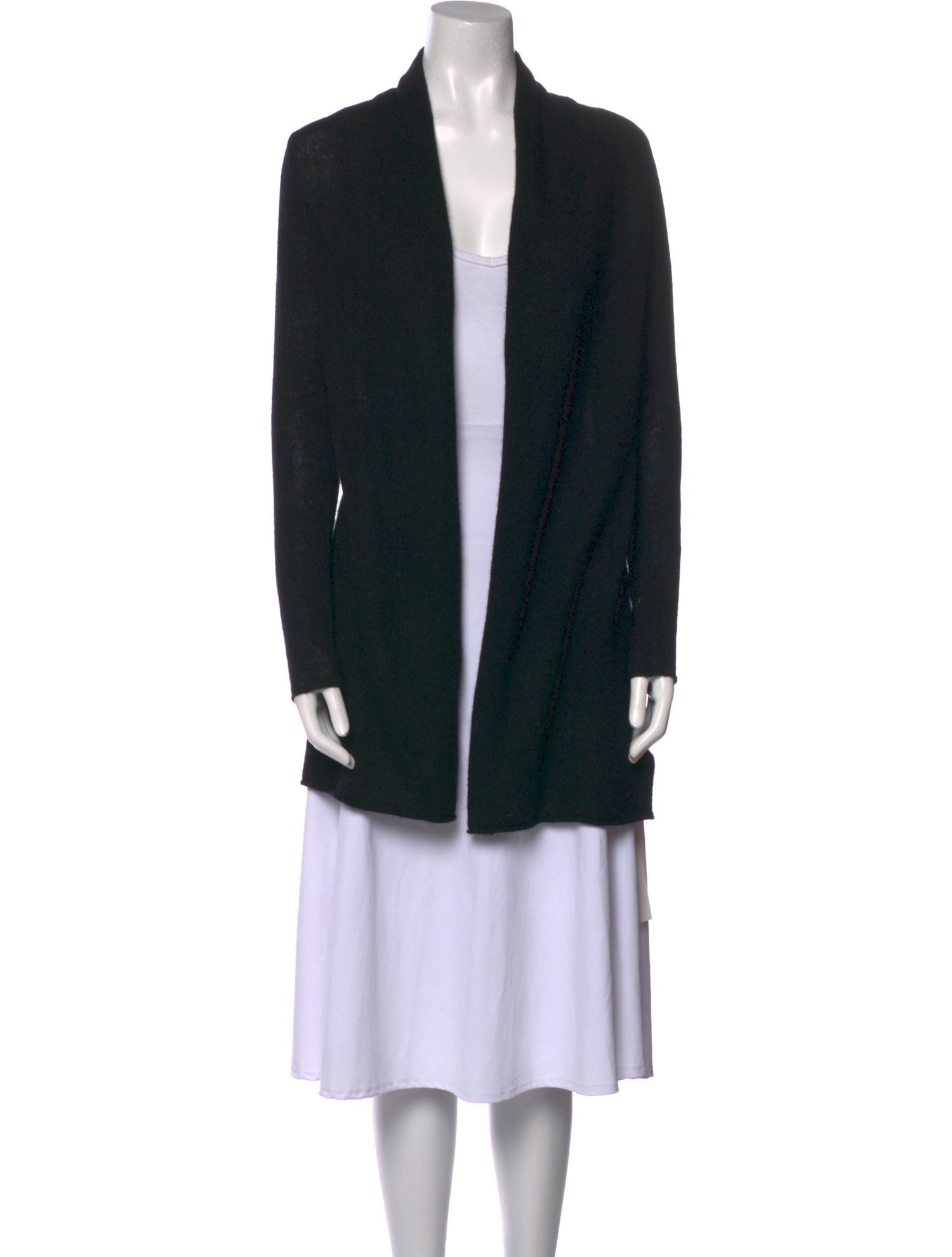 White + Warren Cashmere Open Front Sweater