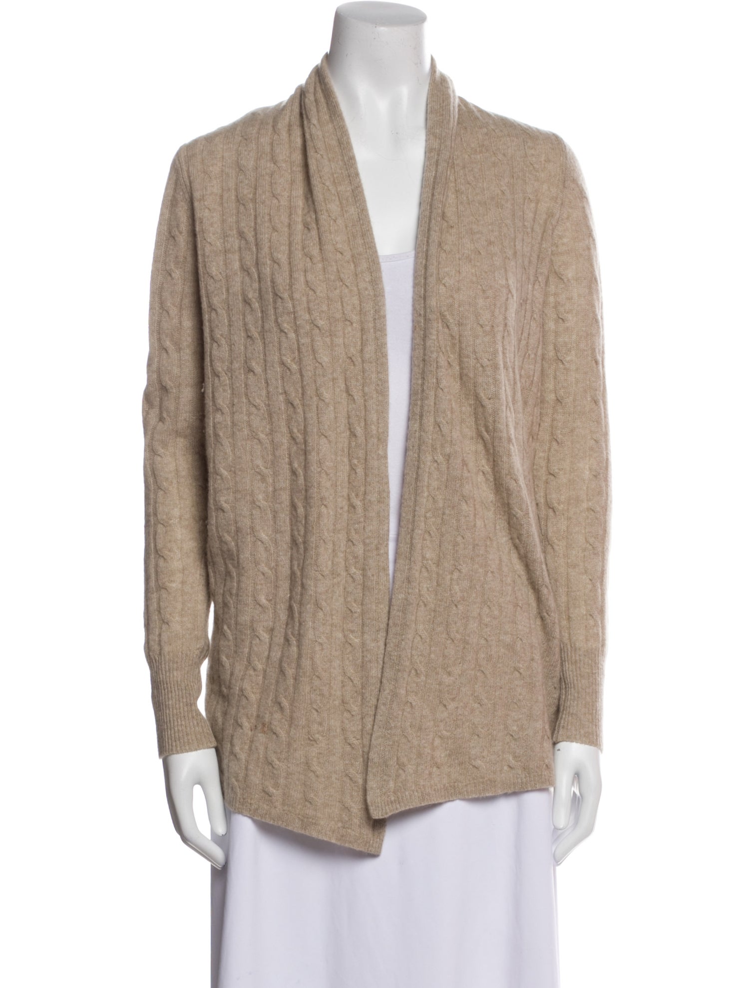 White + Warren Cashmere Open Front Sweater