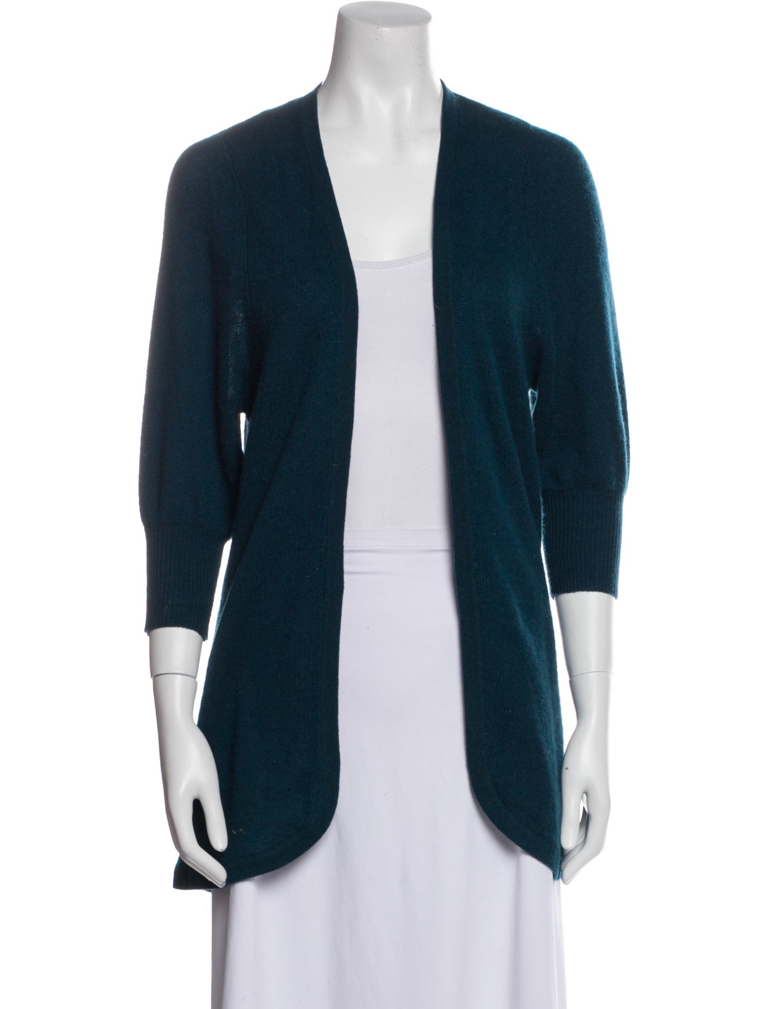 White + Warren Cashmere Open Front Sweater