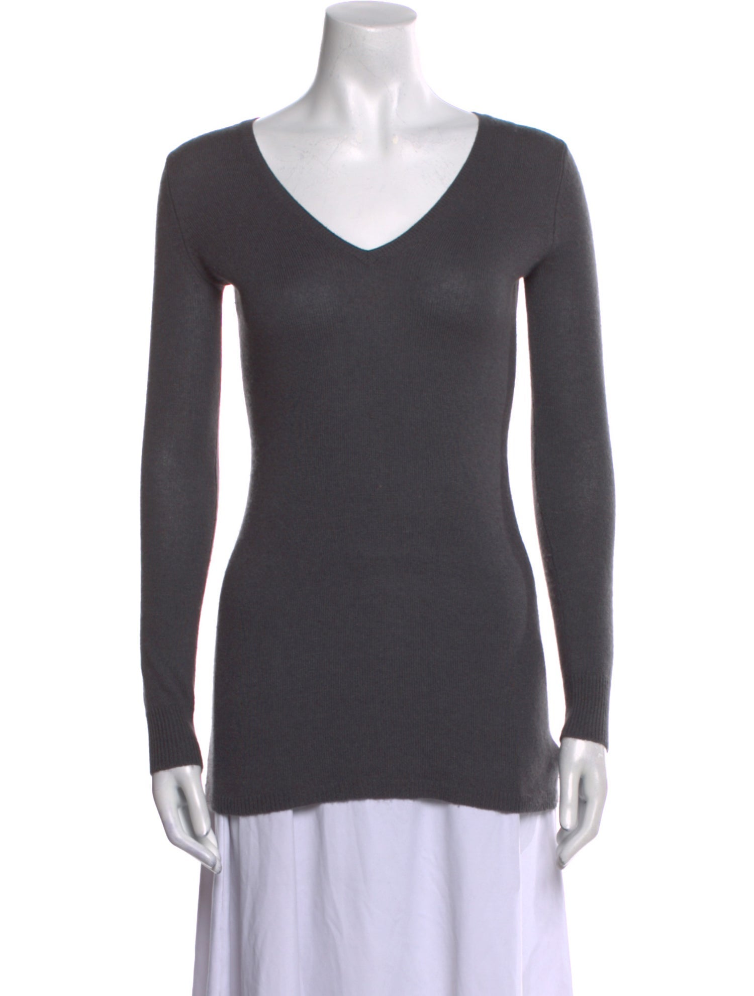 White + Warren Silk V-Neck Sweater