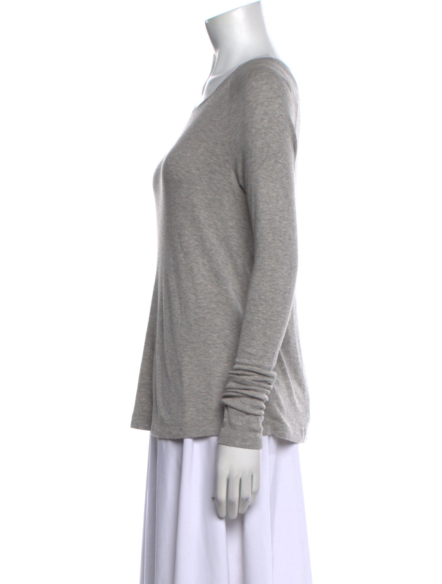 White + Warren Scoop Neck Long Sleeve T-Shirt