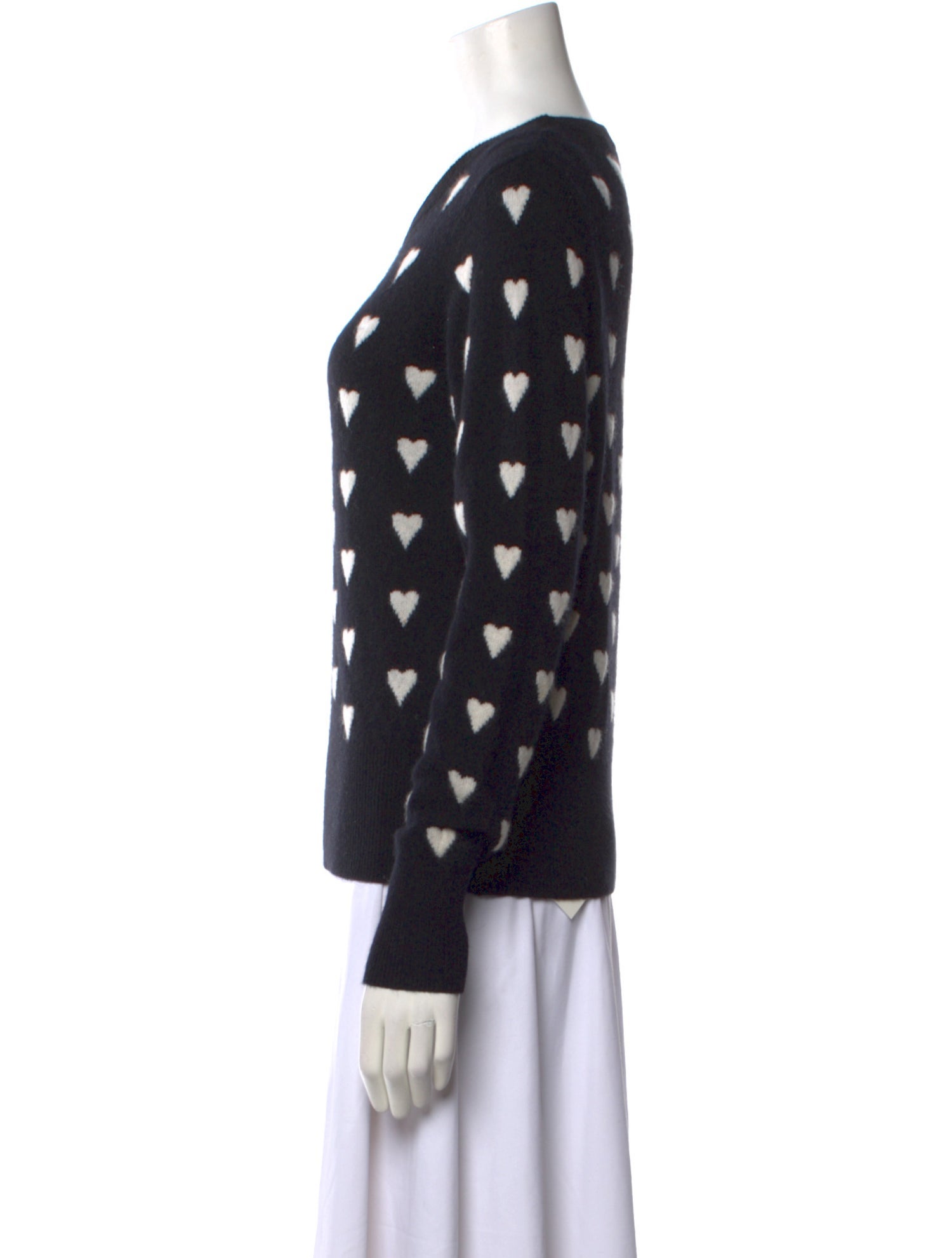 White + Warren Cashmere Printed Sweater