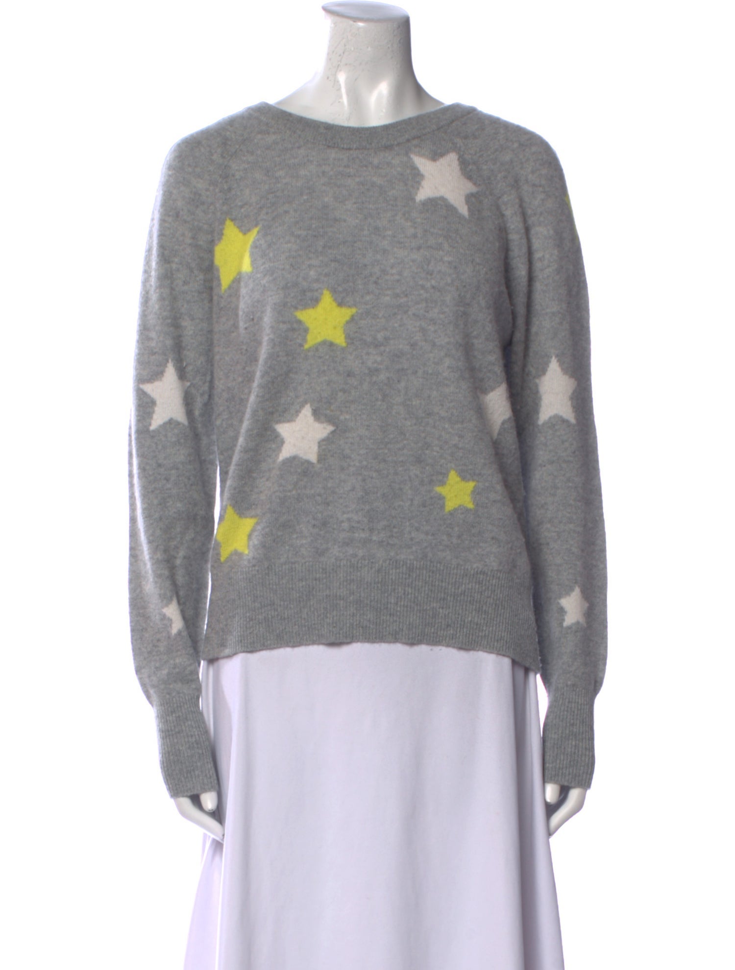 White + Warren Cashmere Printed Sweater