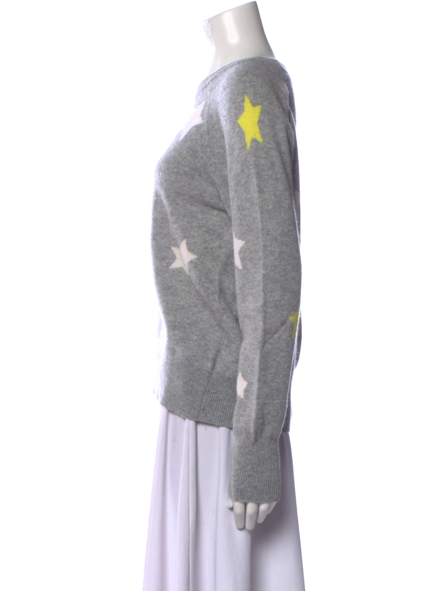 White + Warren Cashmere Printed Sweater