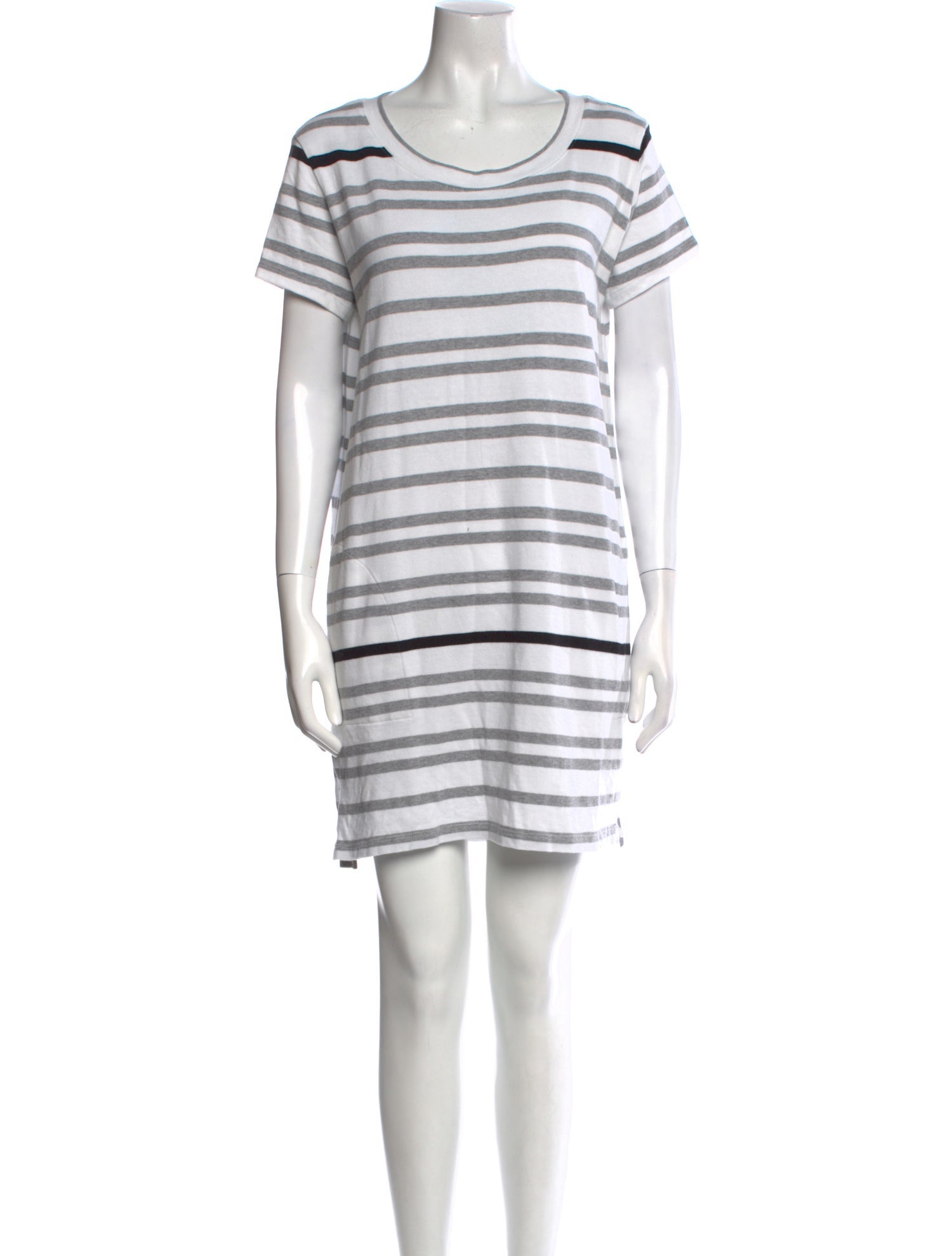 White + Warren Striped Mini Dress