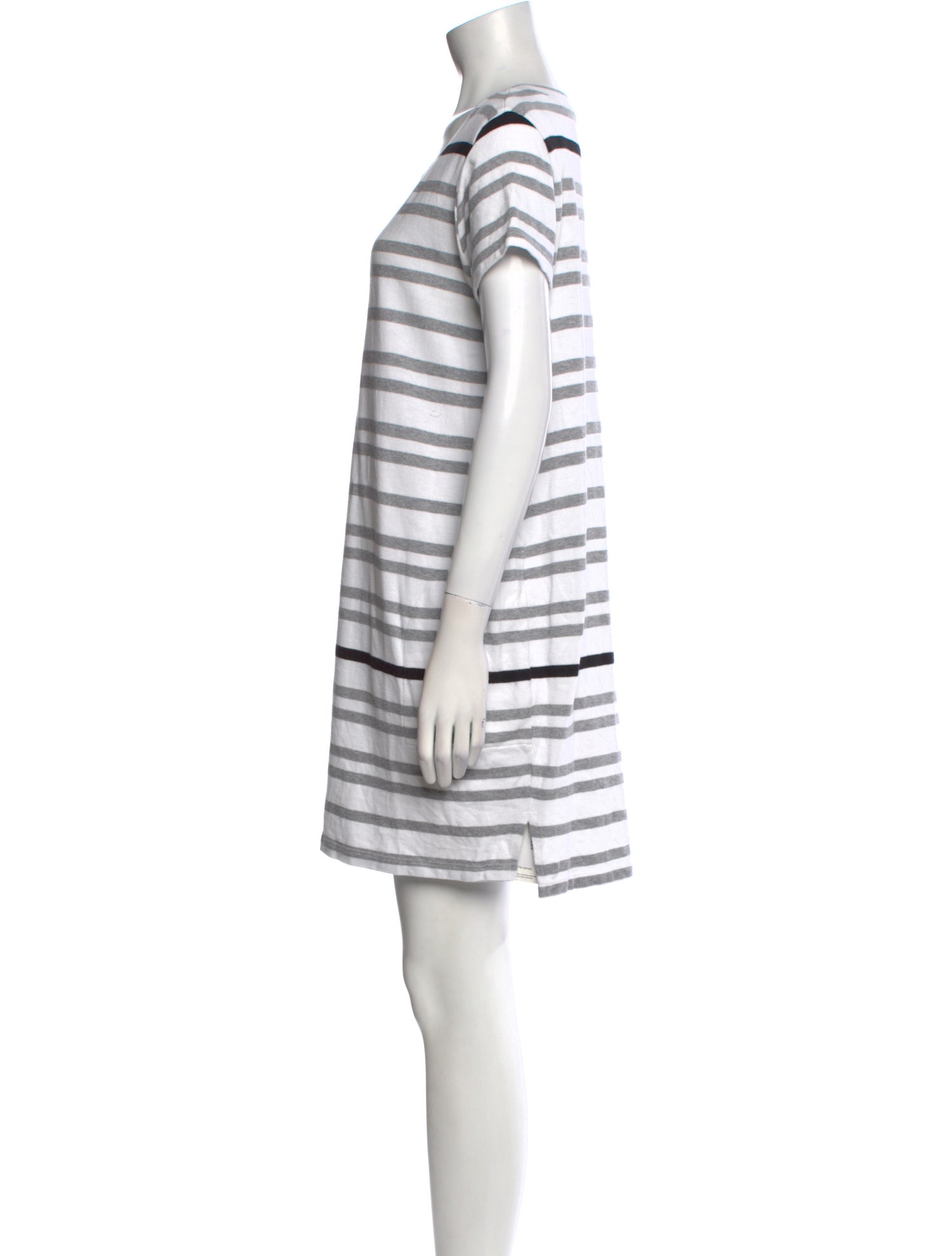 White + Warren Striped Mini Dress