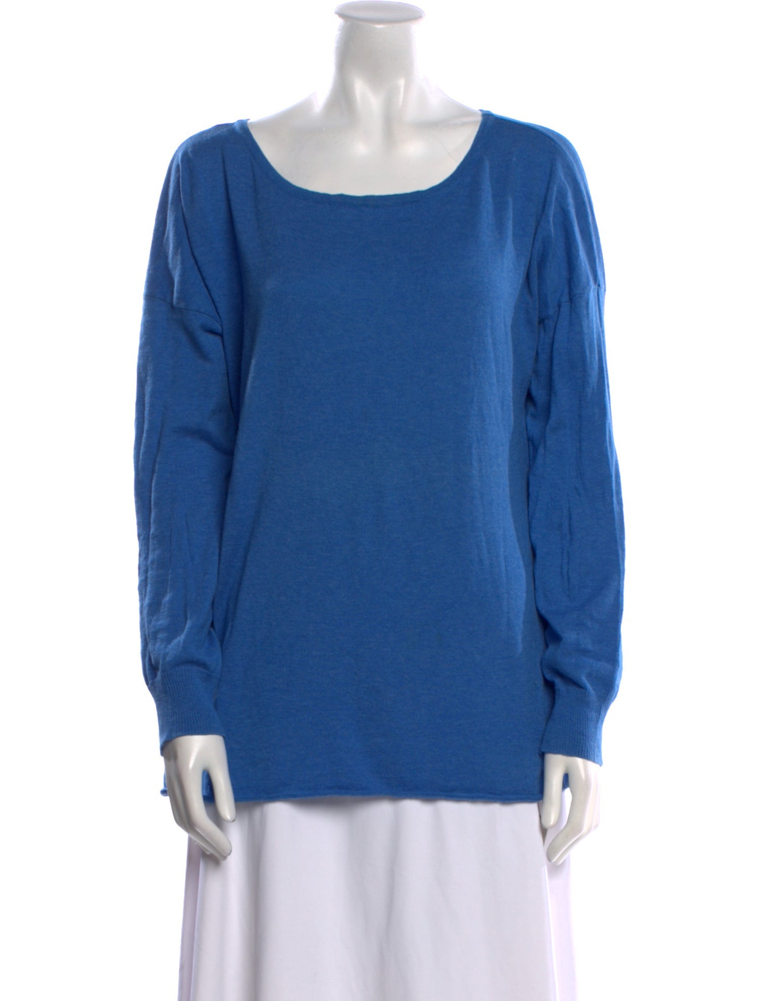 White + Warren Scoop Neck Long Sleeve Sweatshirt