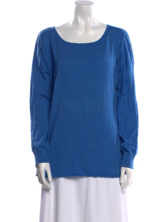 White + Warren Scoop Neck Long Sleeve Sweatshirt